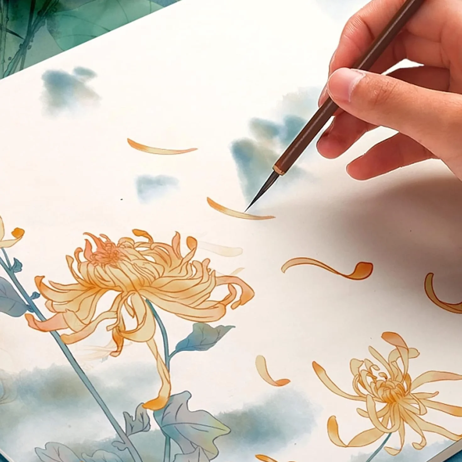 8 Pcs Pędzel Kaligraficzny, Zestaw Pędzli Początkujący, Doskonały Chiński Pędzel Kaligraficzny, Atrament Malarstwo Pisanie Artystyczne Rysunek Pro Paint Brushes Set, Mieszane Rozmiary
