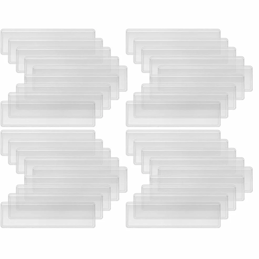4arkusze Przezroczyste Uchwyt Etykiet Samoprzylepny Wodoodporne Do Kart Etiket i Nazwisk Do Przechowywania Biurze i Magazynie