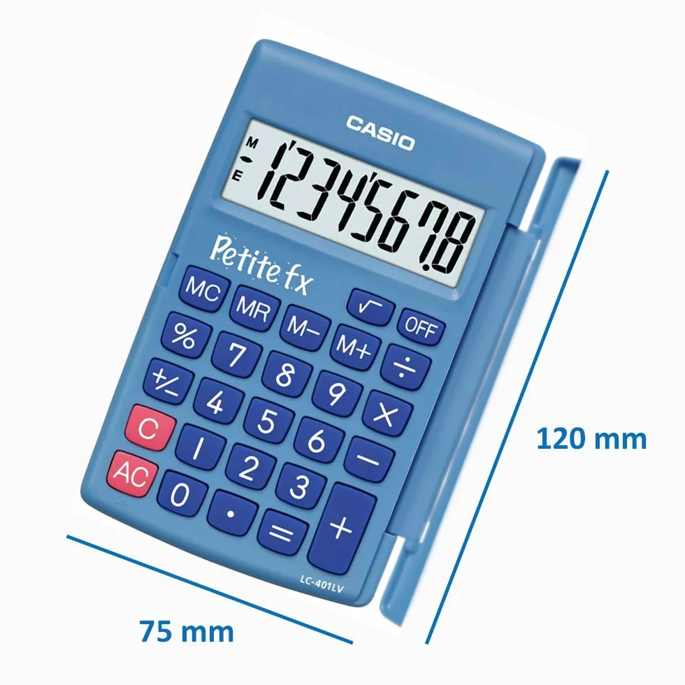 Casio LC-401LV-BU-BOITE Kalkulator Niebieski