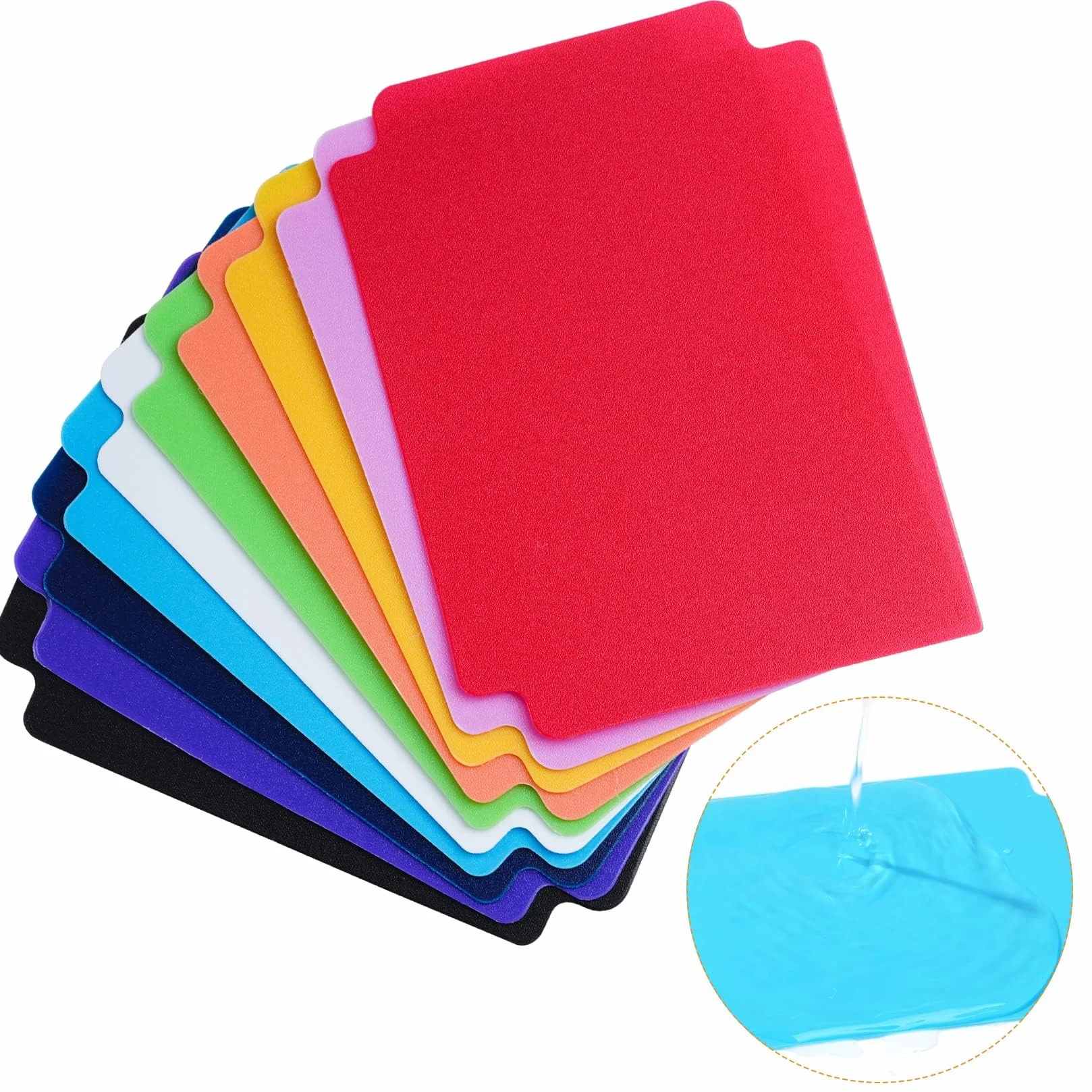 100 sztuk rozdzielaczy kart, 9,6 x 7,0 cm, 10 kolorów, standardowy rozmiar, separator kart, plastikowe karty do gier, pudełka do przechowywania, segregator