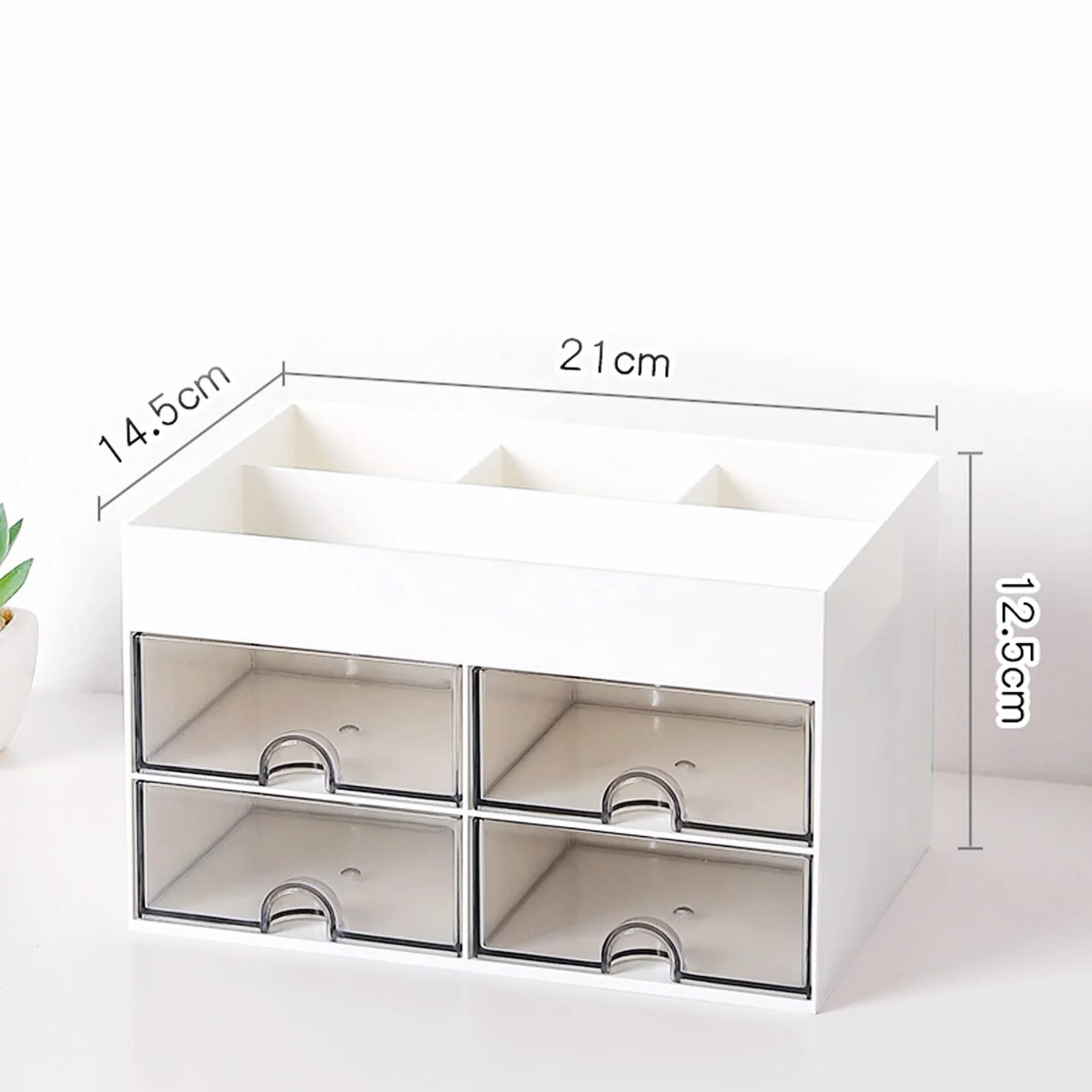 Organizer na biurko, 7 przegródek, plastikowy organizer biurowy, wielofunkcyjny pojemnik na długopisy, biurko z szufladą, organizer na stół z tworzywa sztucznego, pojemnik na długopisy do