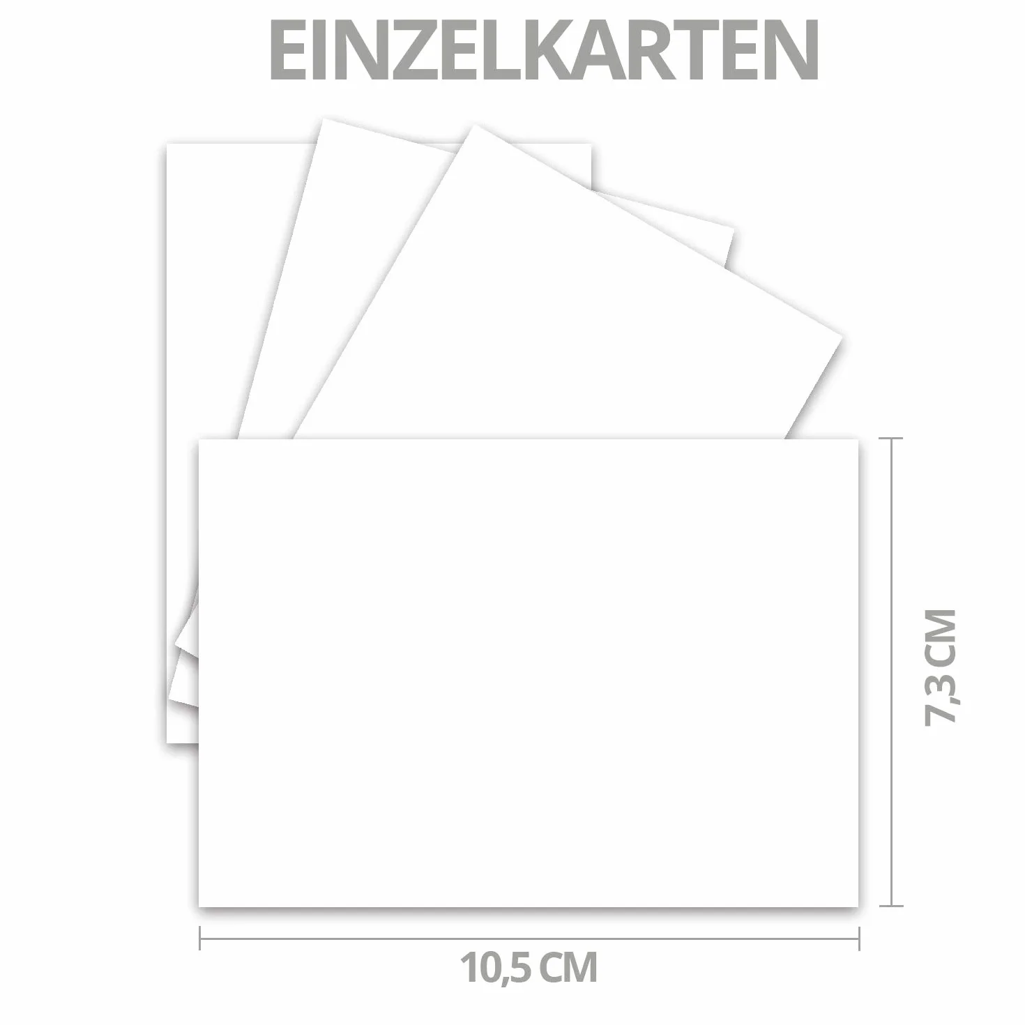 Karty pojedyncze DIN A7 10,5 x 7,3 cm 240 g/m² Wysoce białe Niezadrukowane mini karty