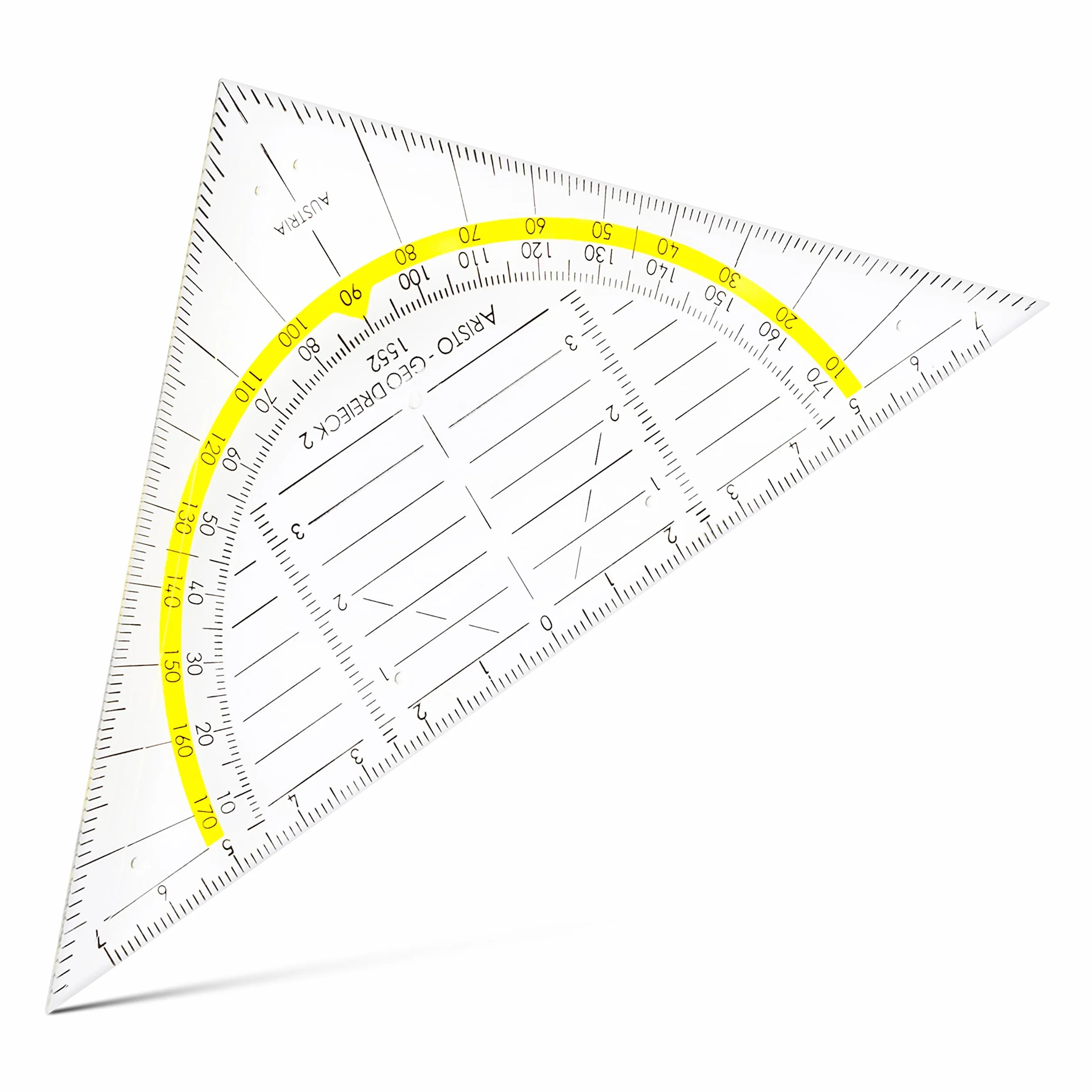 Aristo AR18002B Eierka geometryczna AR1552 z pasującym etui ochronnym Geocover marine life (trójkąt Hypouse 16 cm, wypustki i fasetki, etui z otworem do wpinania), wielokolorowa i przezroczysta