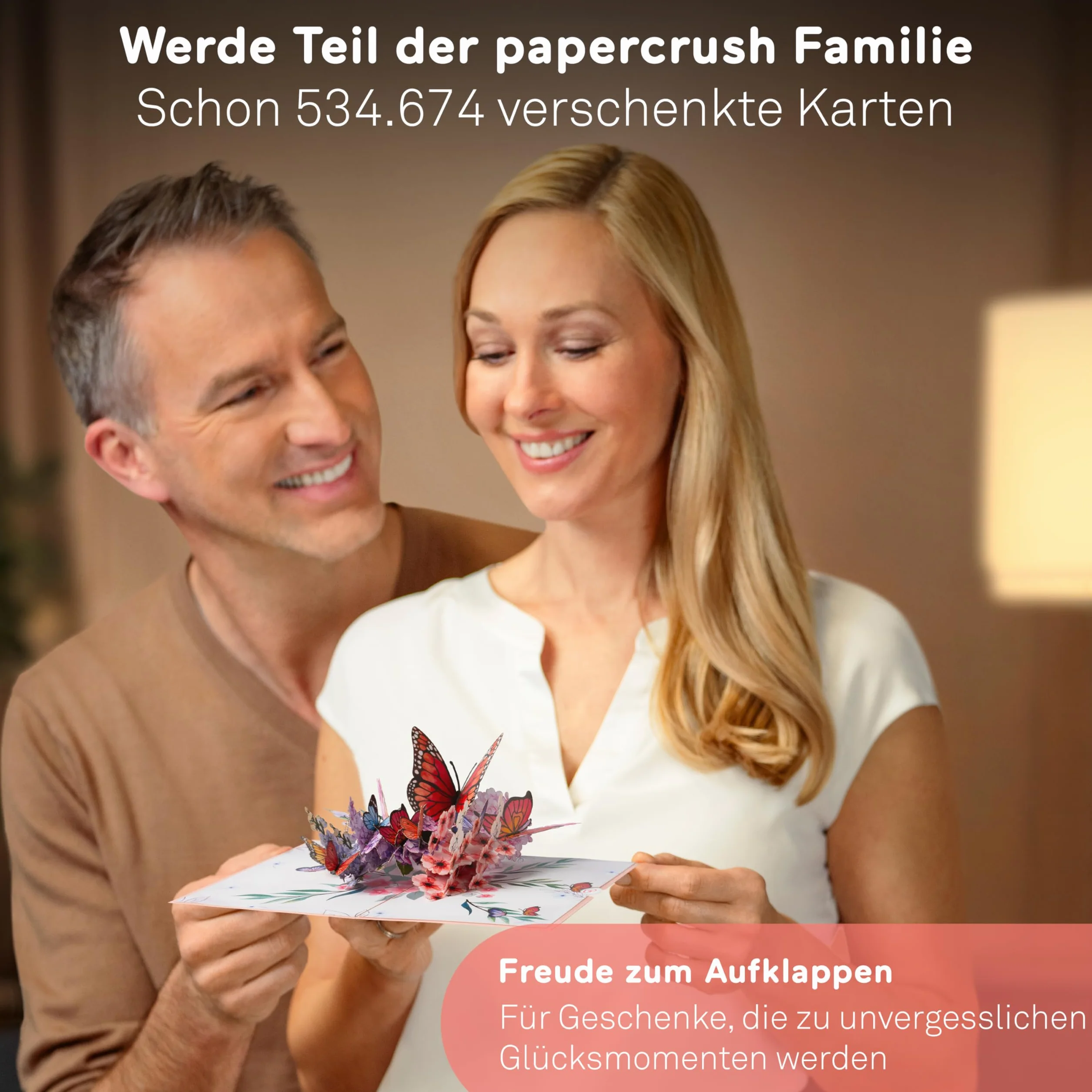 papercrush Kartka Pop Up ze spadochronem – kartka urodzinowa 3D dla mężczyzn (przyjaciela, taty), paralotniarstwa i skoków spadochronowych, prezent na skoki spadochronowe, skoki na skoki z tandemem