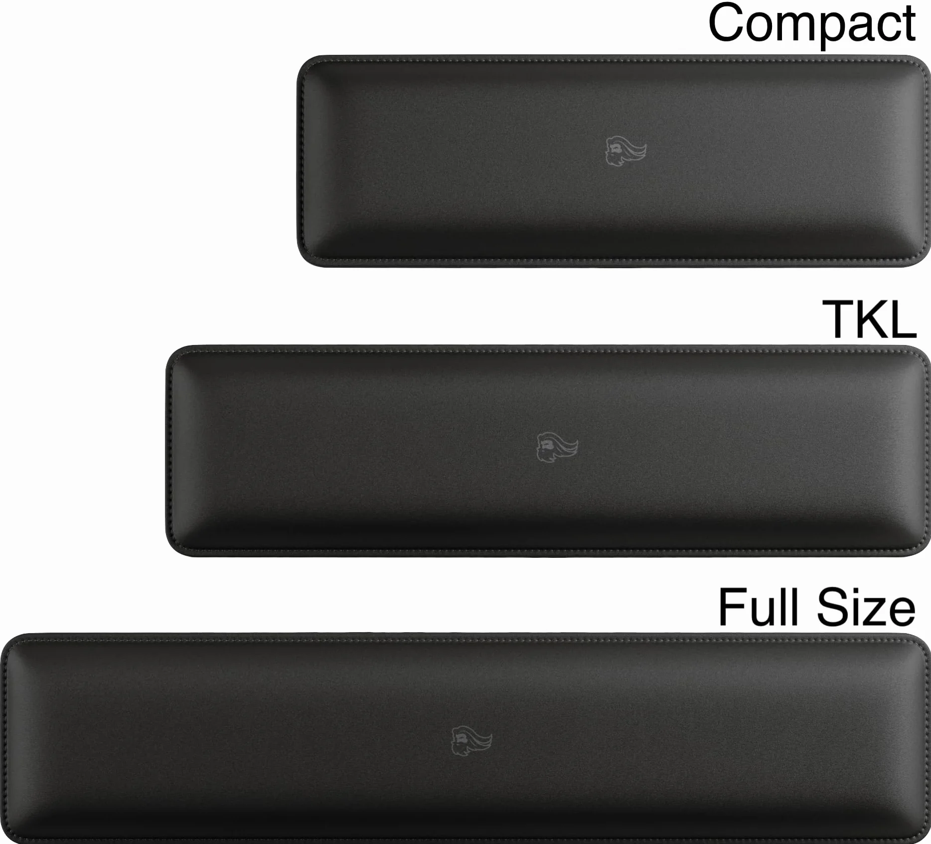 Glorious Gaming podkładka pod nadgarstek (TKL, wys. 25 mm) – szyta, gładka, antypoślizgowy spód, średnia twardość, 360x100x25 mm – czerń (stealth)