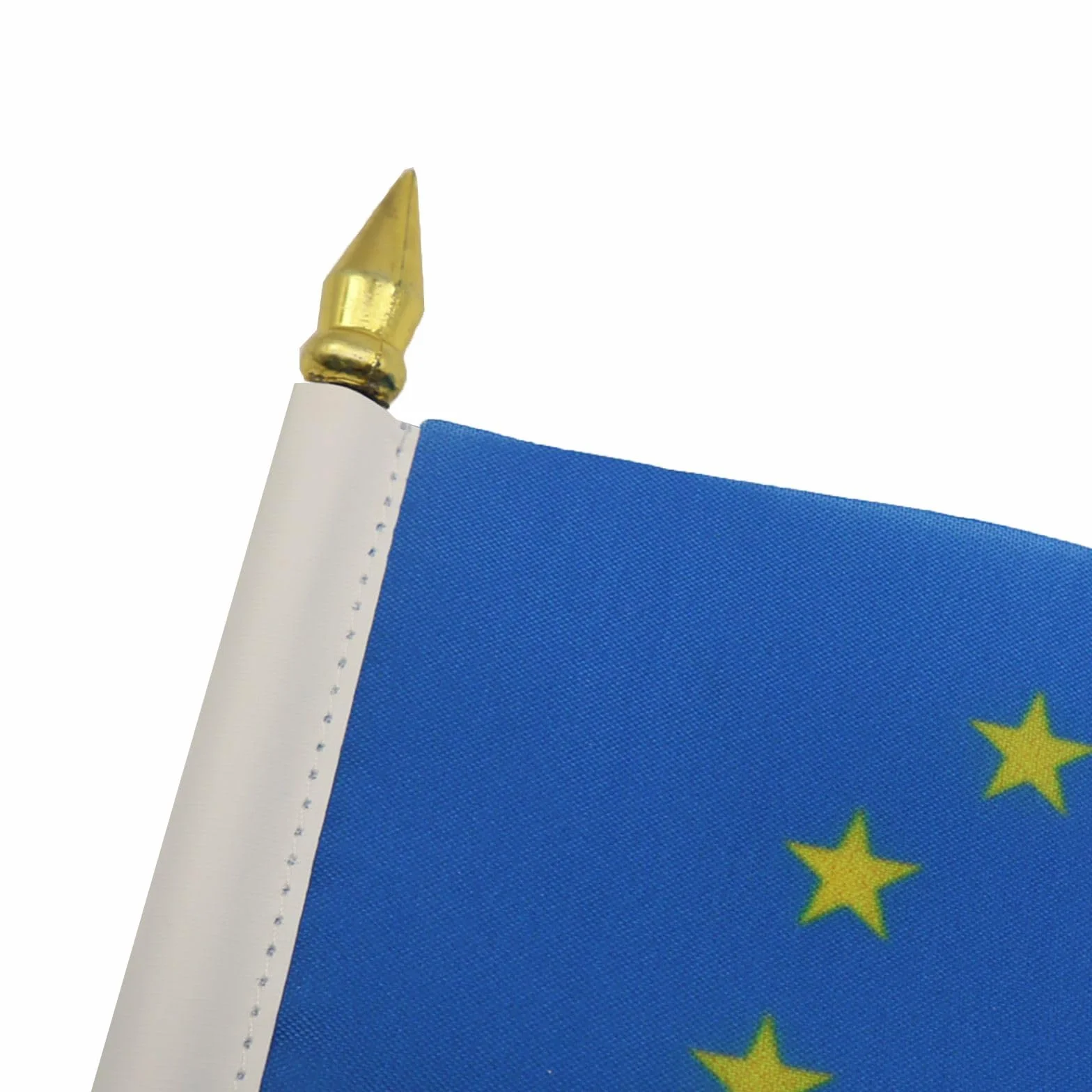Drapeau de Table Europe avec Pointe Or, 15cm x 10cm