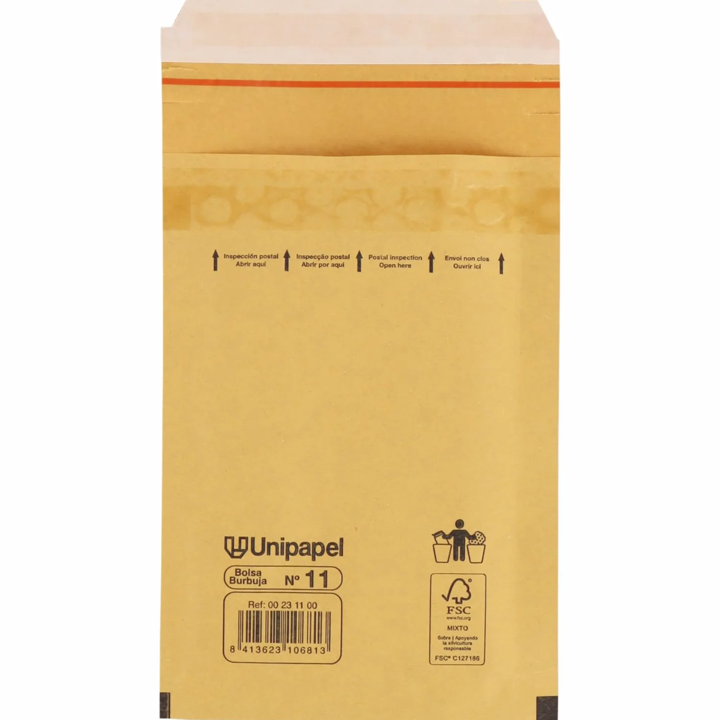 Koperty pikowane Kraft z papierem bąbelkowym Nr 11 100 x 165 mm samoprzylepne 10 sztuk