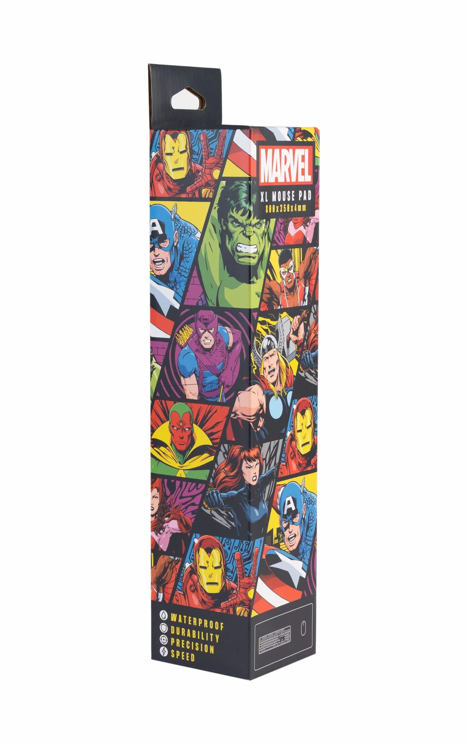 Erik Oficjalna Podkładka pod Mysz Marvel Avengers, Podkładka na Biurko 80 x 35 cm, Antypoślizgowa Gumowa, Podkładka pod Klawiaturę, Prezenty dla Fanów Avengers