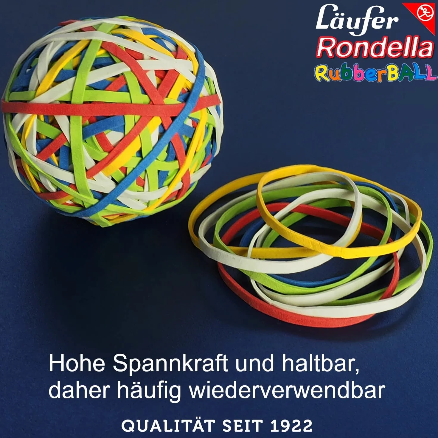 Läufer Rondella Rubberball gumowe tasmy srednica 60 mm kolorowe pierscienie gumowe
