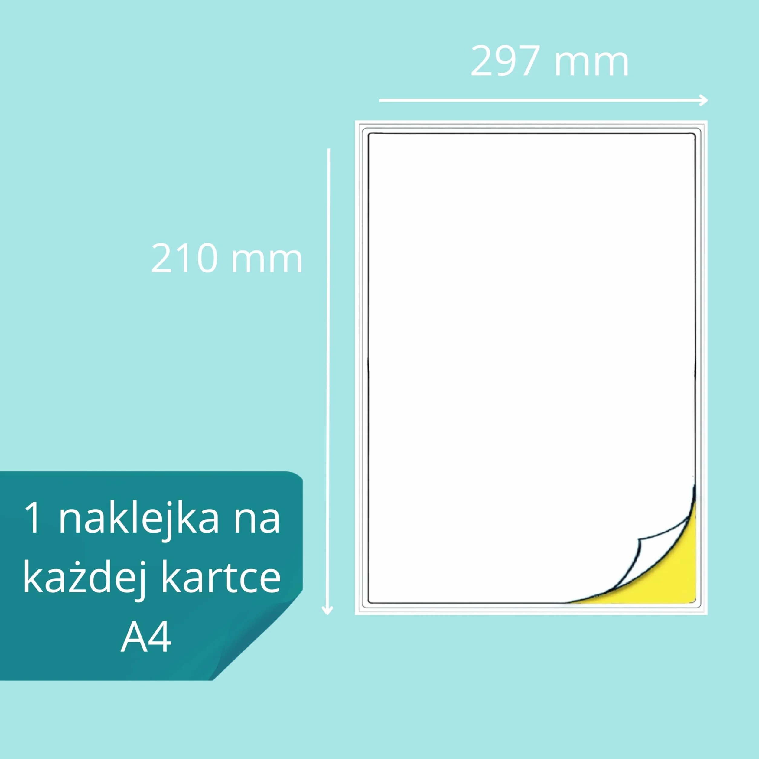 Double Dragon 50 Arkuszy A4 Białego Matowego Papieru Samoprzylepnego, Uniwersalne Etykiety do Druku na Drukarkach Atramentowych i Laserowych, Etykiety Adresowe, Szybkoschnące, Samoprzylepne