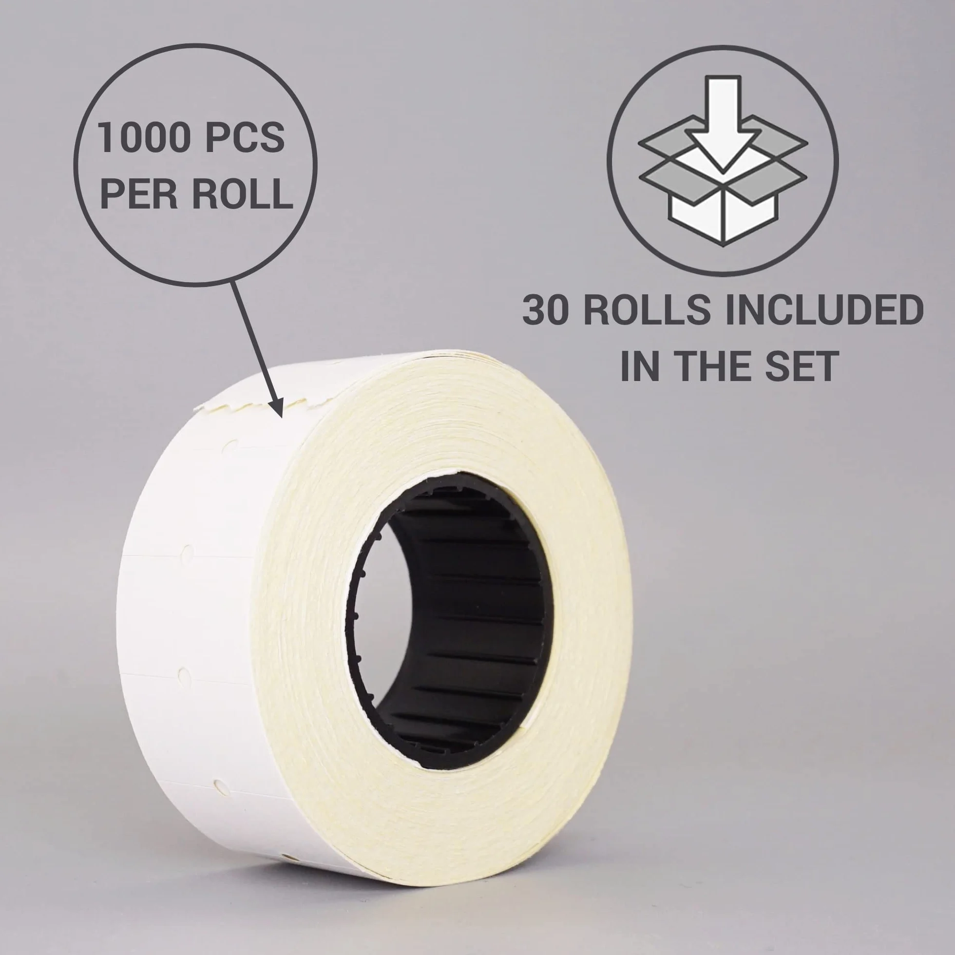 Etykiety na broń SKIR'CO 21 x 12 mm biały 30 000 naklejek