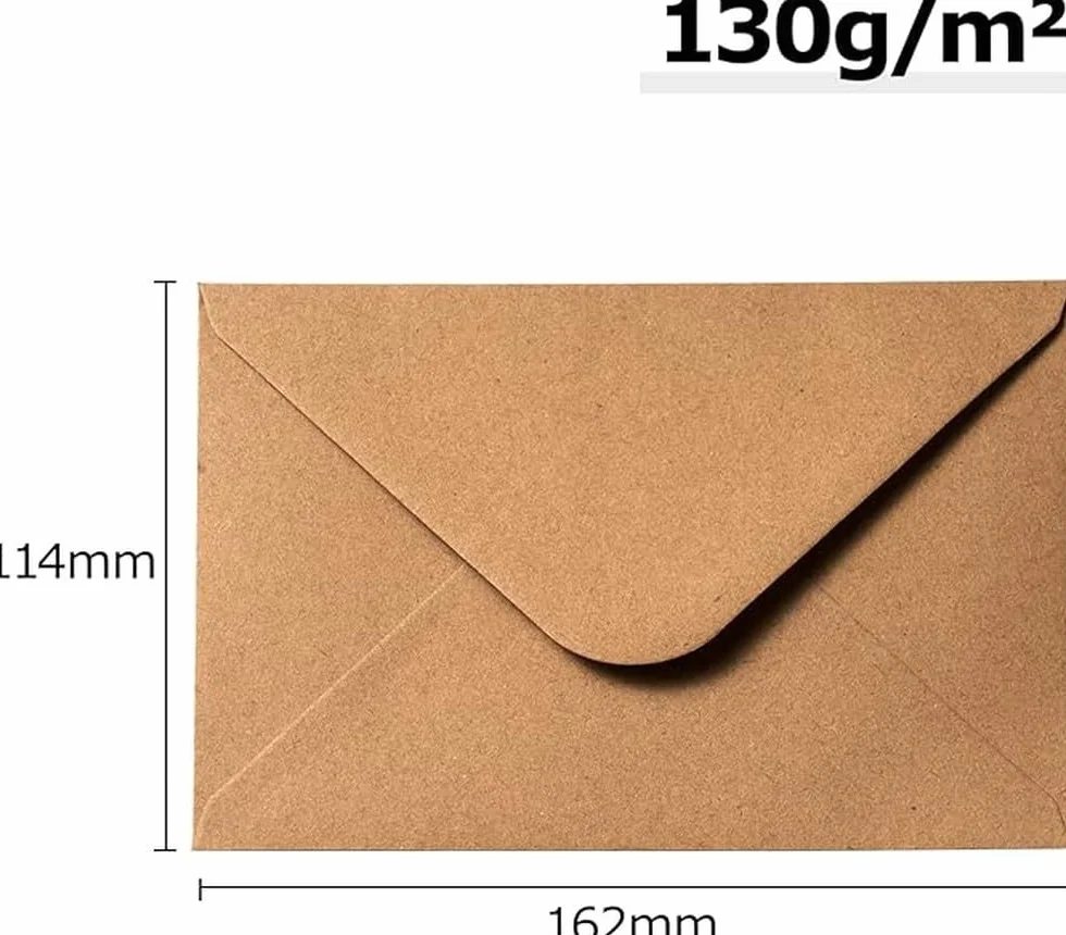 Koperty DIN C6-11,4 x 16,2cm Brązowy Noa Home Deco NHD06