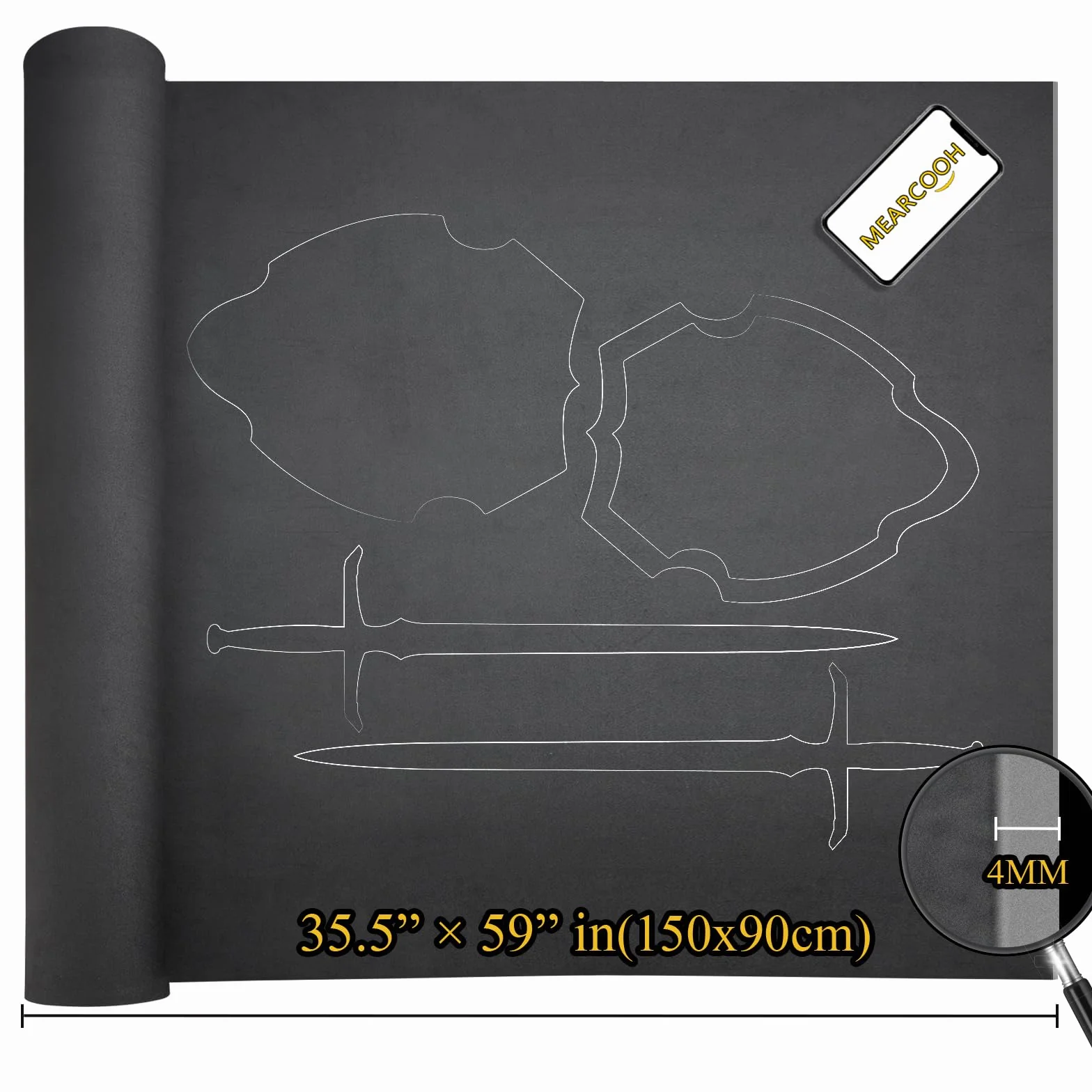Pianka EVA czarna 4 mm 90 cm x 150 cm 86 kg/m3
