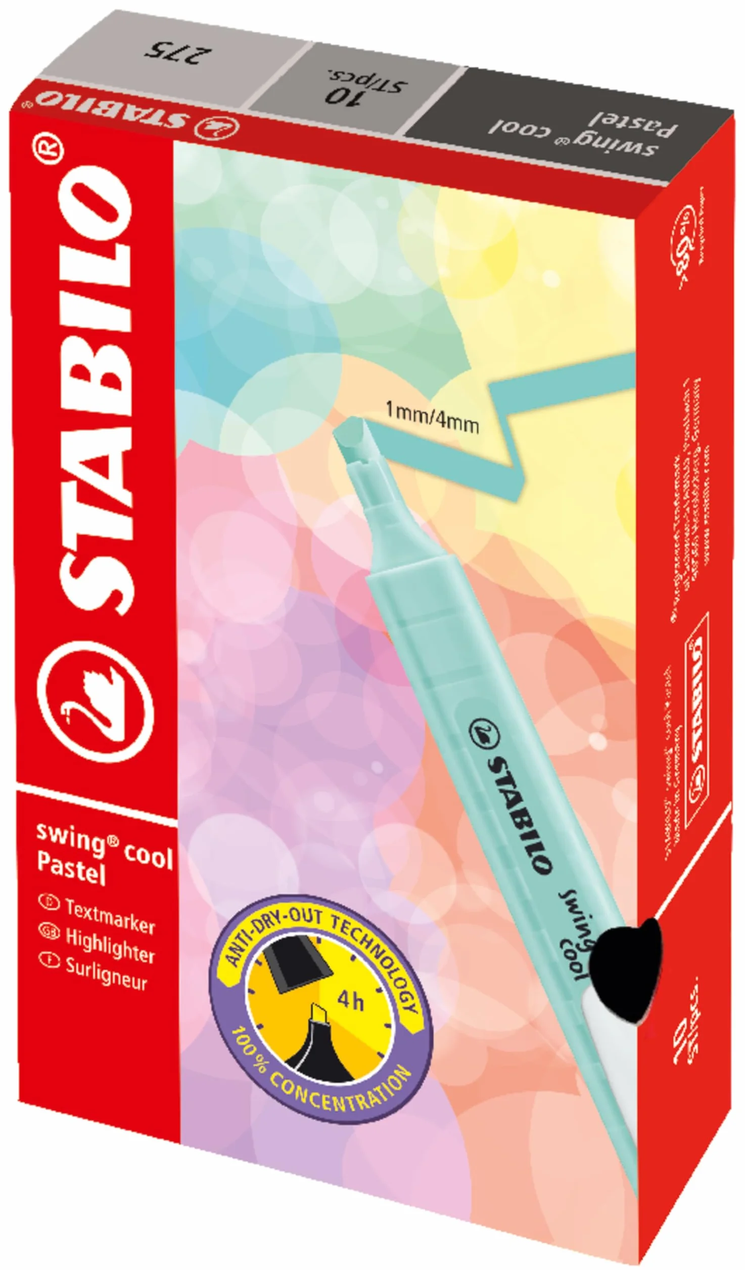 STABILO swing cool Pastel Zakreślacz 10 sztuk pastelowy żółty