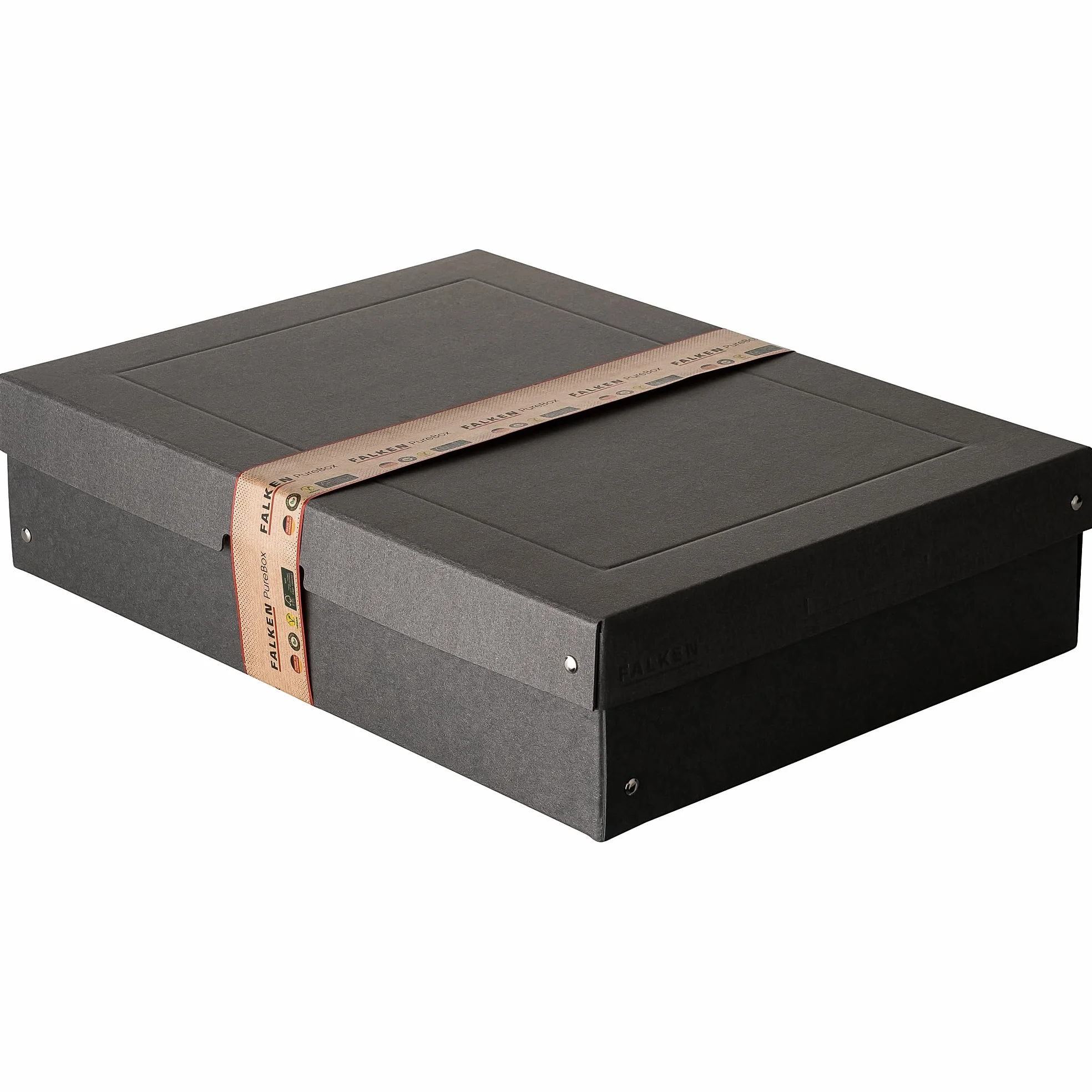 Falken PureBox Black Pudełko do przechowywania DIN A3 100 mm z recyklingu