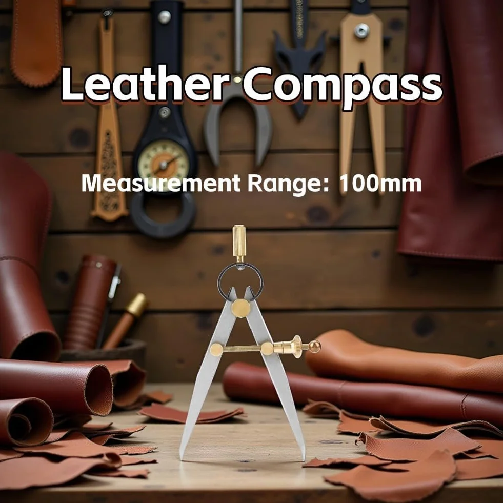 100mm Carbon Steel Leather Compass Rotating Scratch Leathercraft Divider für Kanten