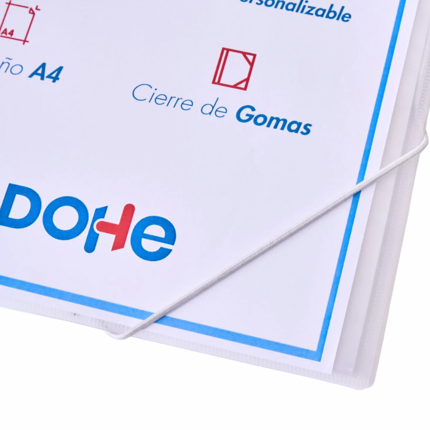 Dohe - Teczka segregatorowa z pierścieniami i 30 koszulkami - A4 (24,5x31,5 cm), personalizowana okładka z kieszonką, gumka zamykająca - Materiały biurowe i szkolne