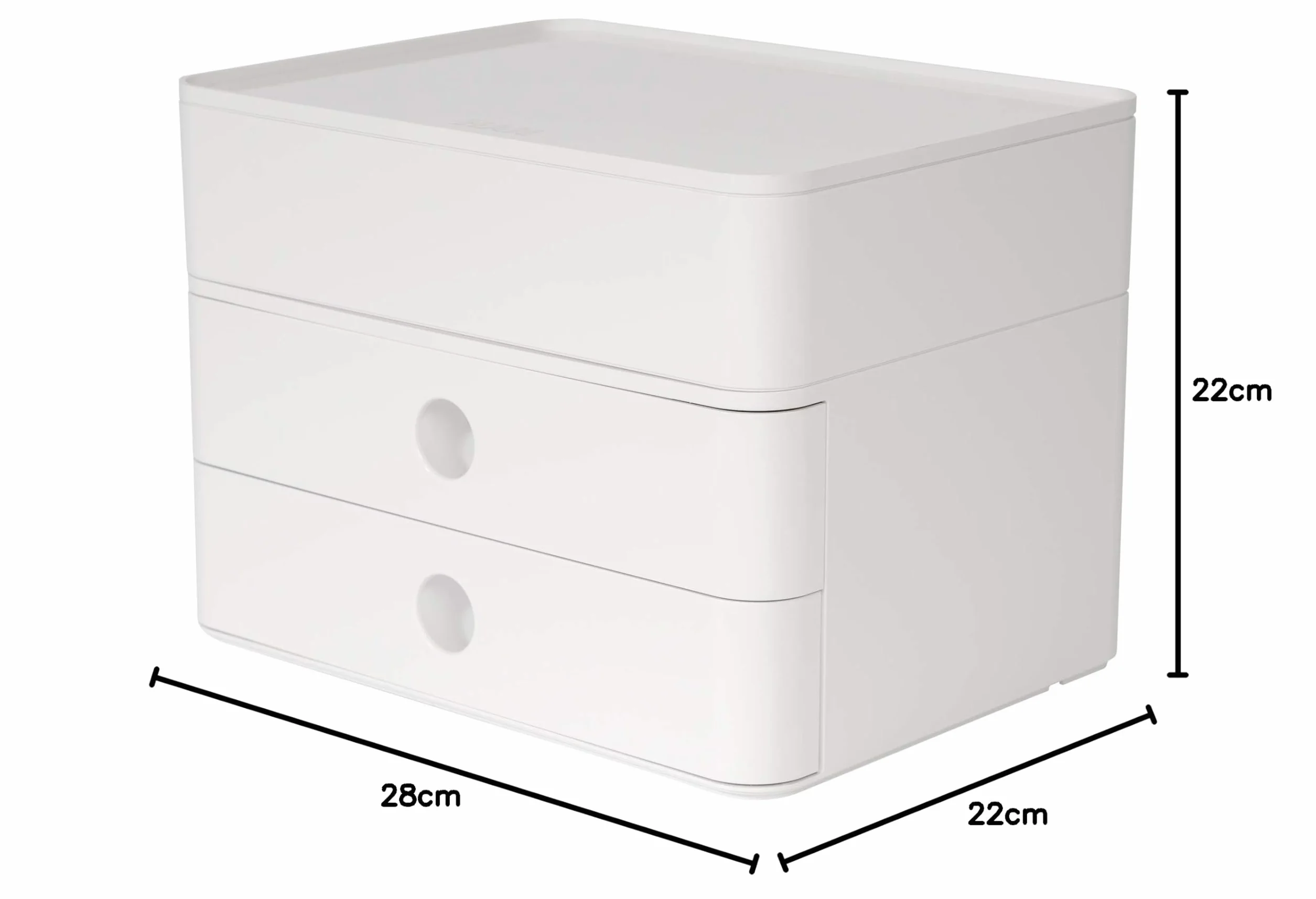 Han 1100-12 1100-12 Skrzynka z Szufladami, Biały (Snow White), SMART-BOX PLUS