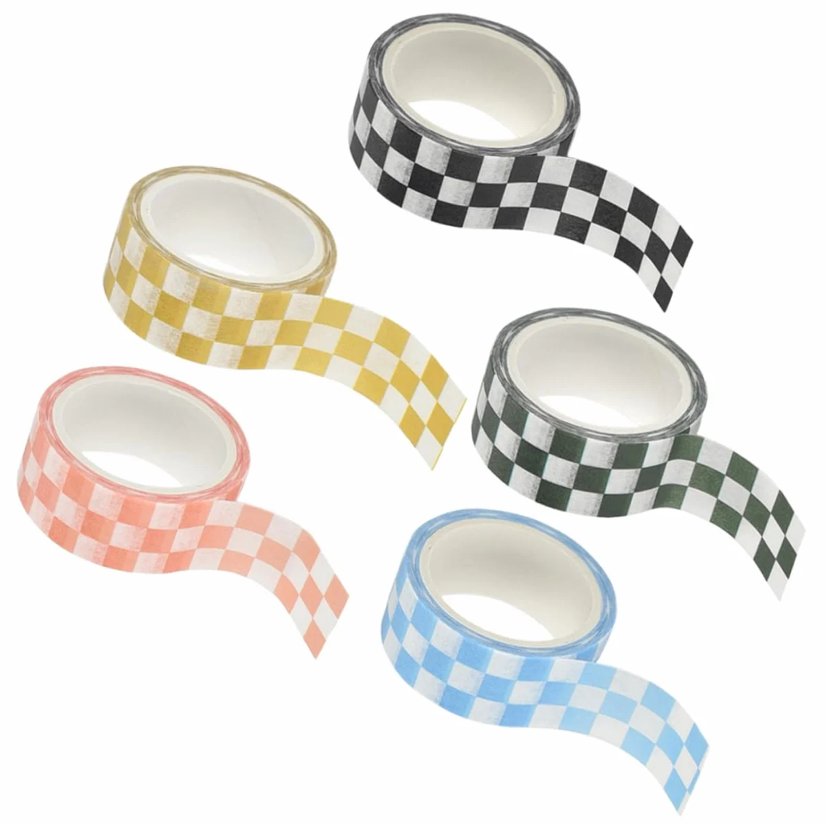 Lurrose 5 Rolek Kwadratowa Taśma Washi Zapisywalna Taśma Washi Naklejki Do Planowania Dozownik Taśmy Stacjonarnej Zabytkowe Materiały Do ​​​​dziennikarstwa Naklejki Waski Whisper Paper