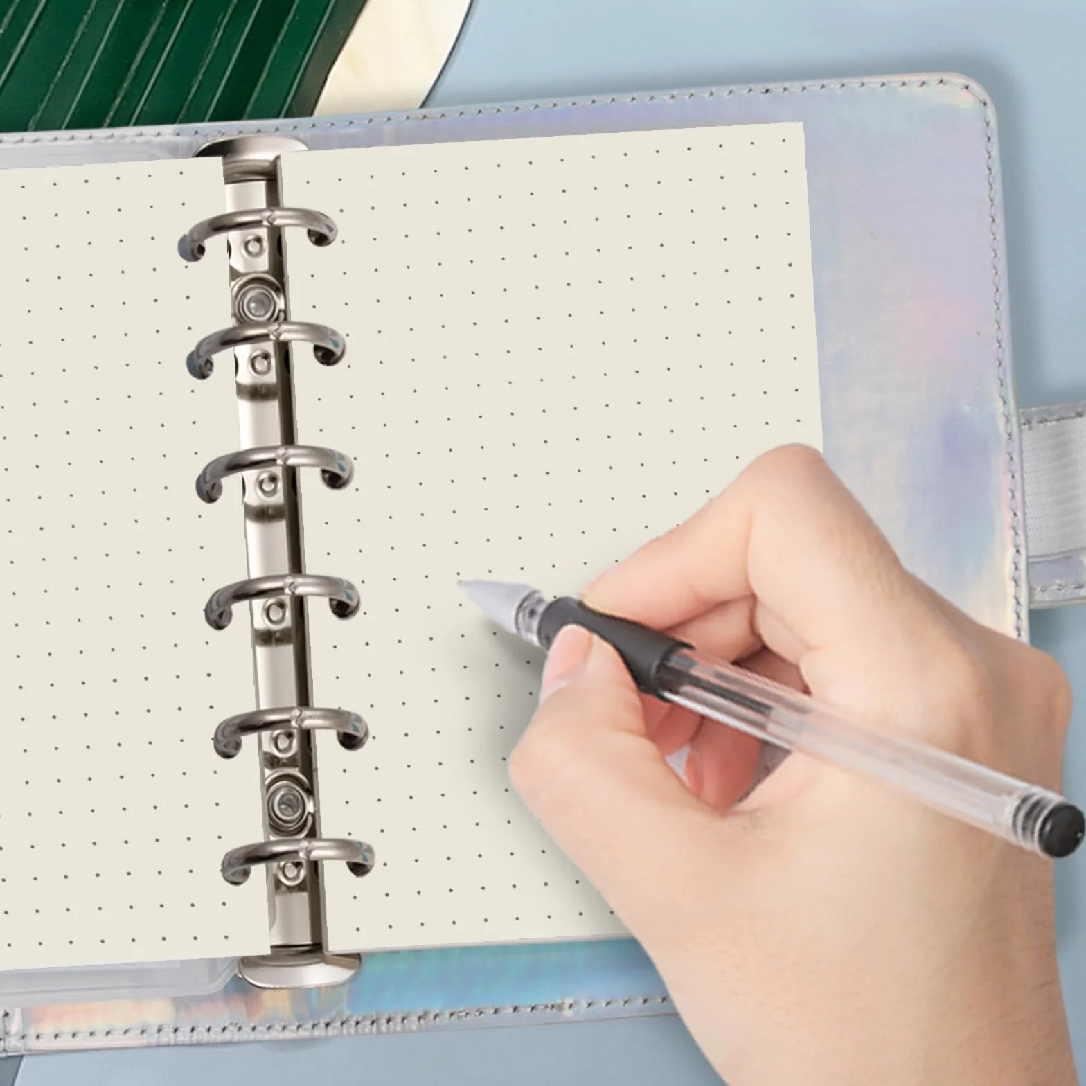 Harphia A7 Dotted Design Planner Refill 6 Holes Notebook Binder Refills, 100gsm Paper Pocket Size 4.84 x 3.23''