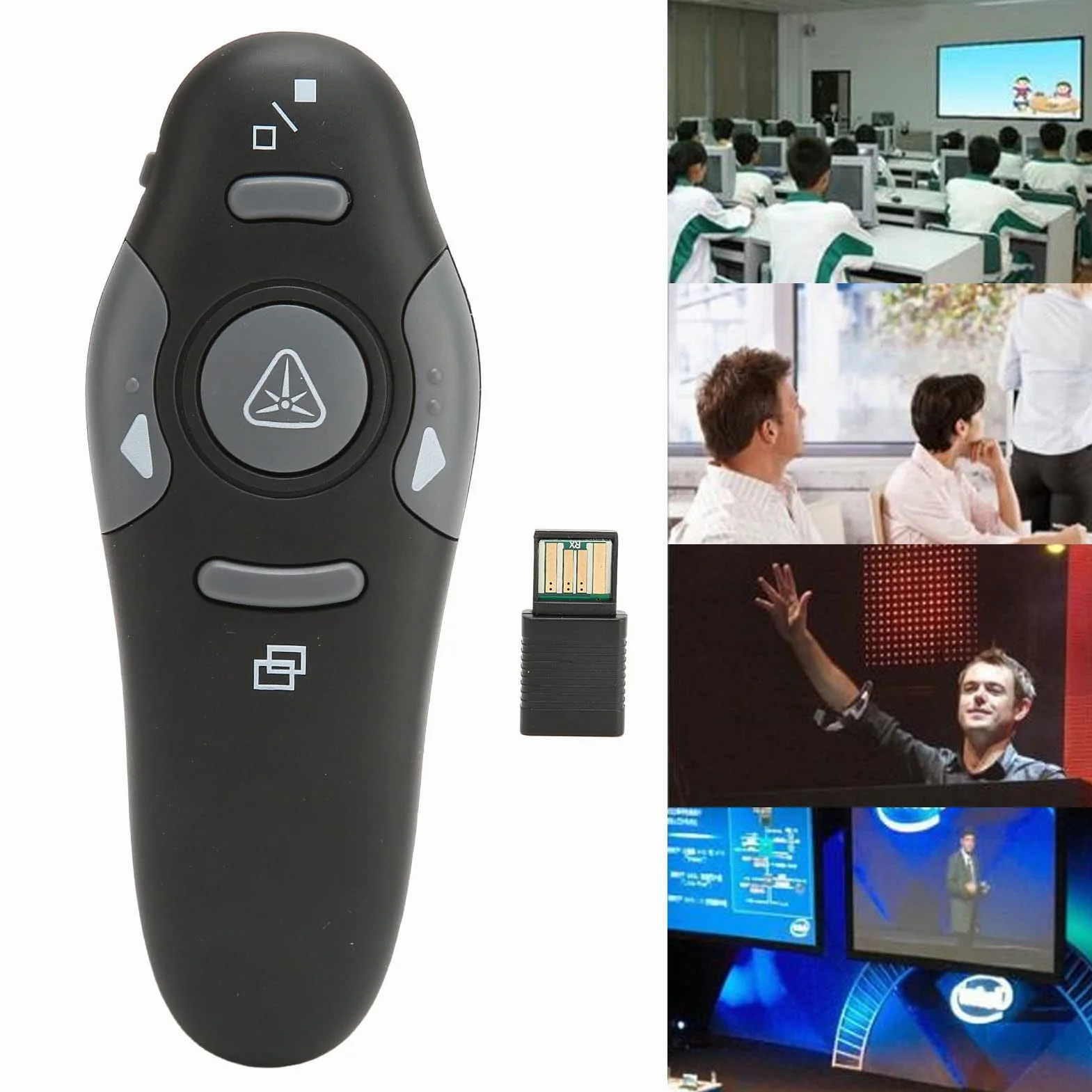 Bezprzewodowy Pilot Prezentera 2,4 GHz 15 M do PowerPoint, Komputera, Laptopa