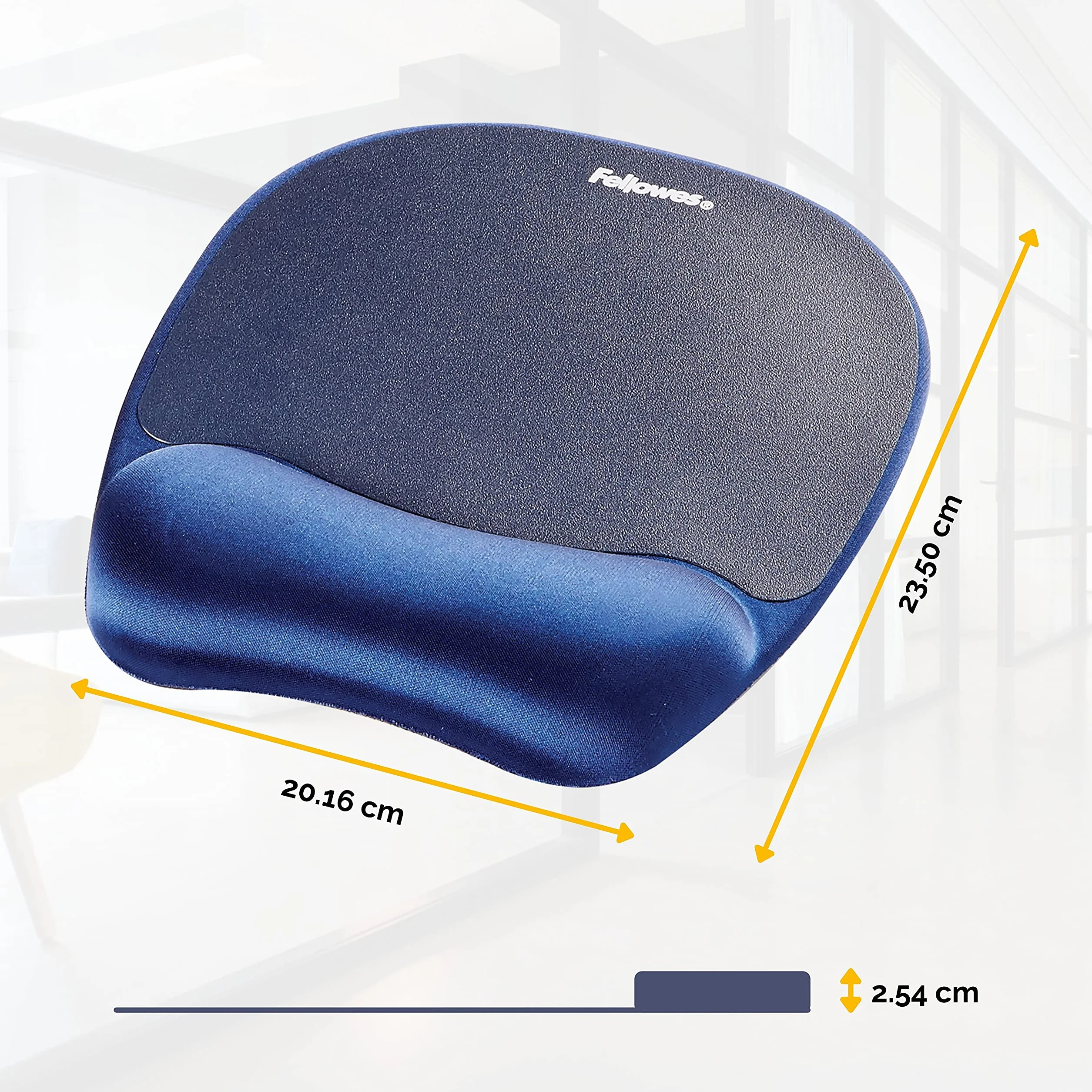 Fellowes Podkładka pod Mysz z Pianki Memory z Podparciem Nadgarstka Szafir