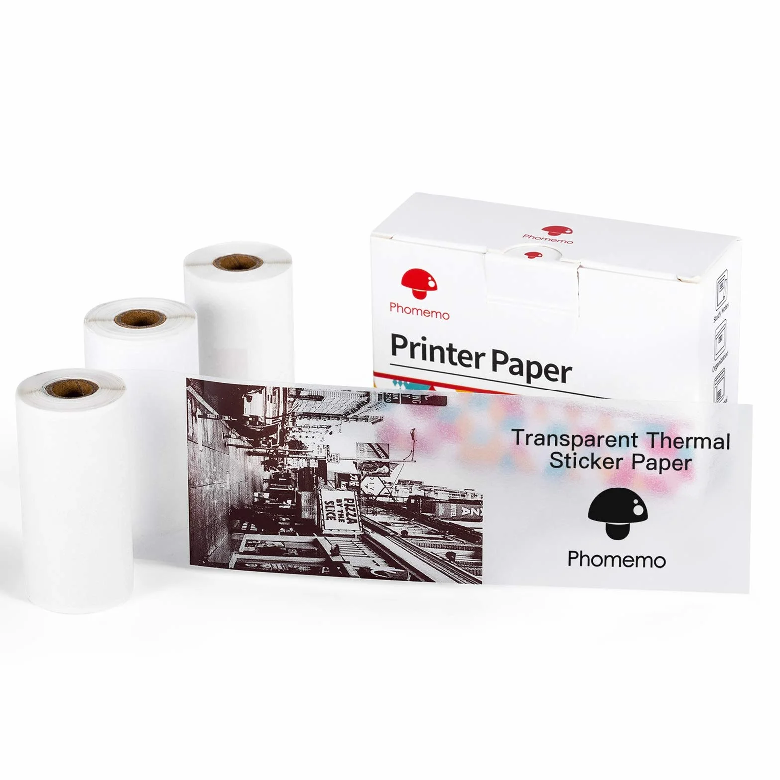 Phomemo Papier termiczny do M02 M02PRO T02 M02S M02X M02L M03 M03AS M04S M04AS 53mm x 3,5m 3 rolki
