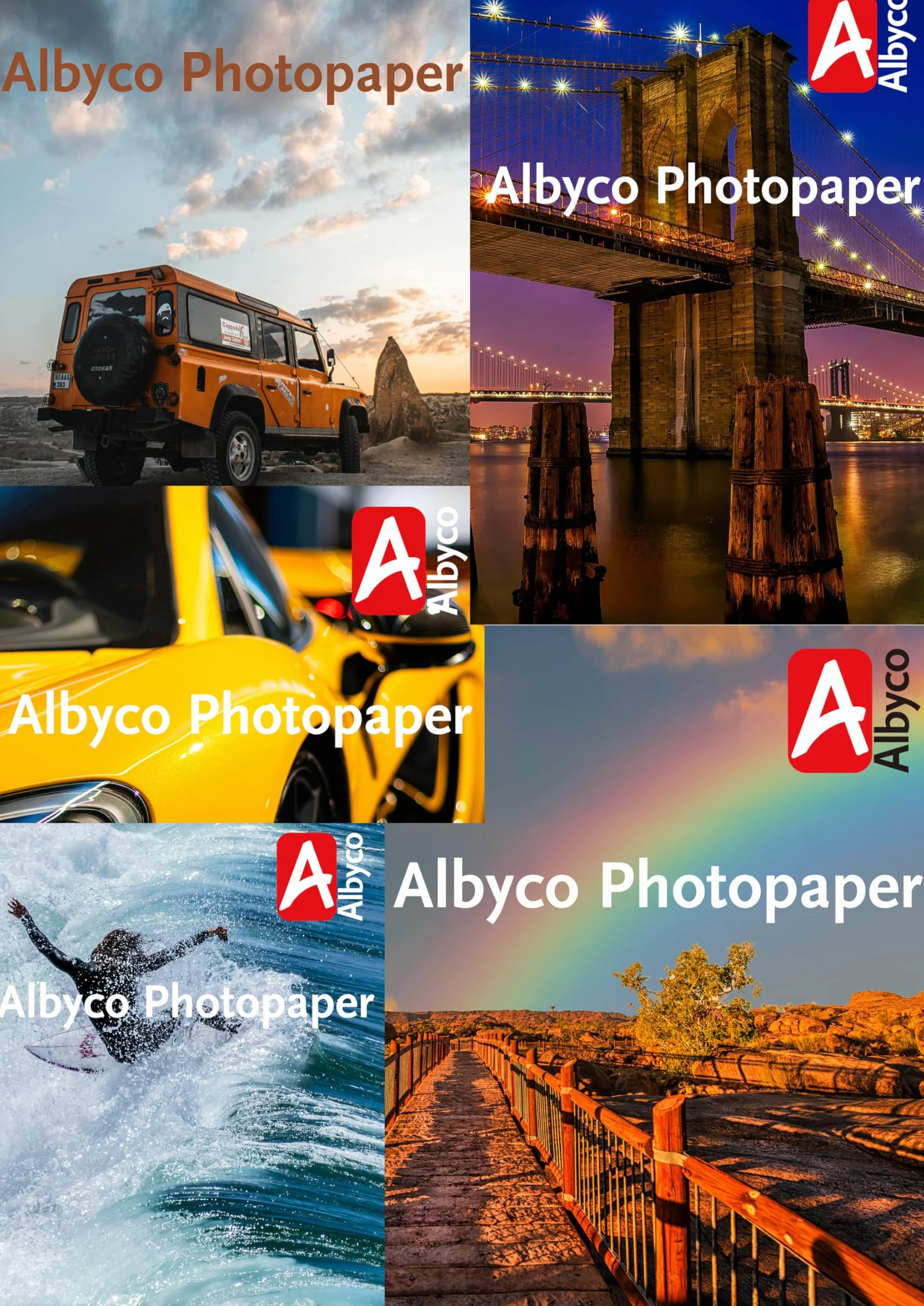 Papier Fotograficzny Albyco do Drukarek Atramentowych 10x15 cm Matowy 230 gr/m², pakowany Dwustronnie po 100 Arkuszy