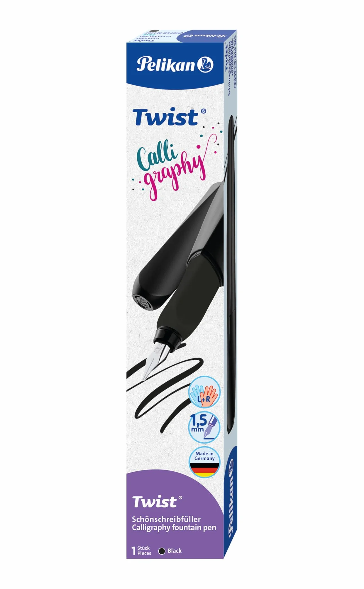 Pelikan Twist Calligraphy pióro do kaligrafii 1,5 mm czarne
