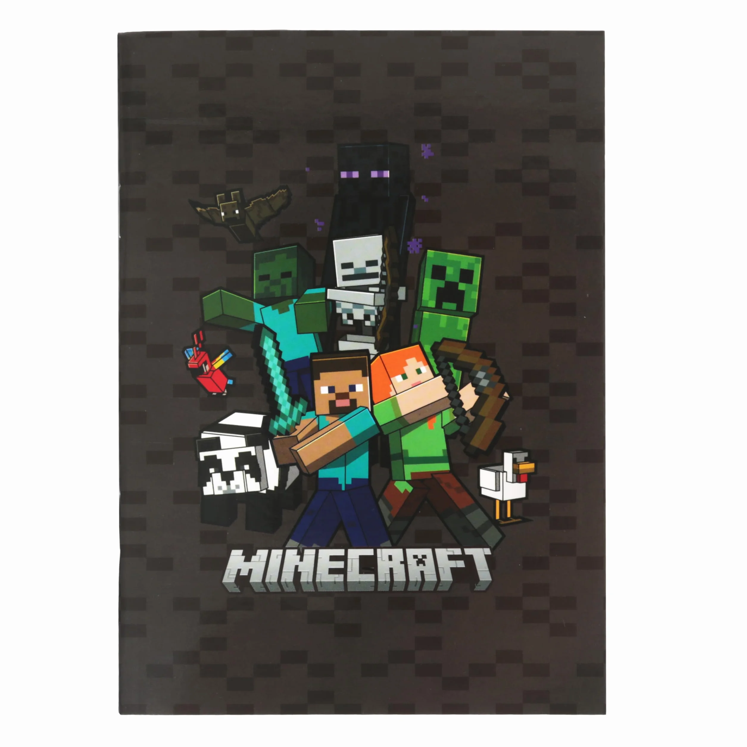 Minecraft Zestaw długopisów, przybory piśmiennicze, przybory szkolne, w zestawie gumka do ścierania, ołówek, początek szkoły, do kalendarza adwentowego lub upominków - oryginalny artykuł dla fanów dla