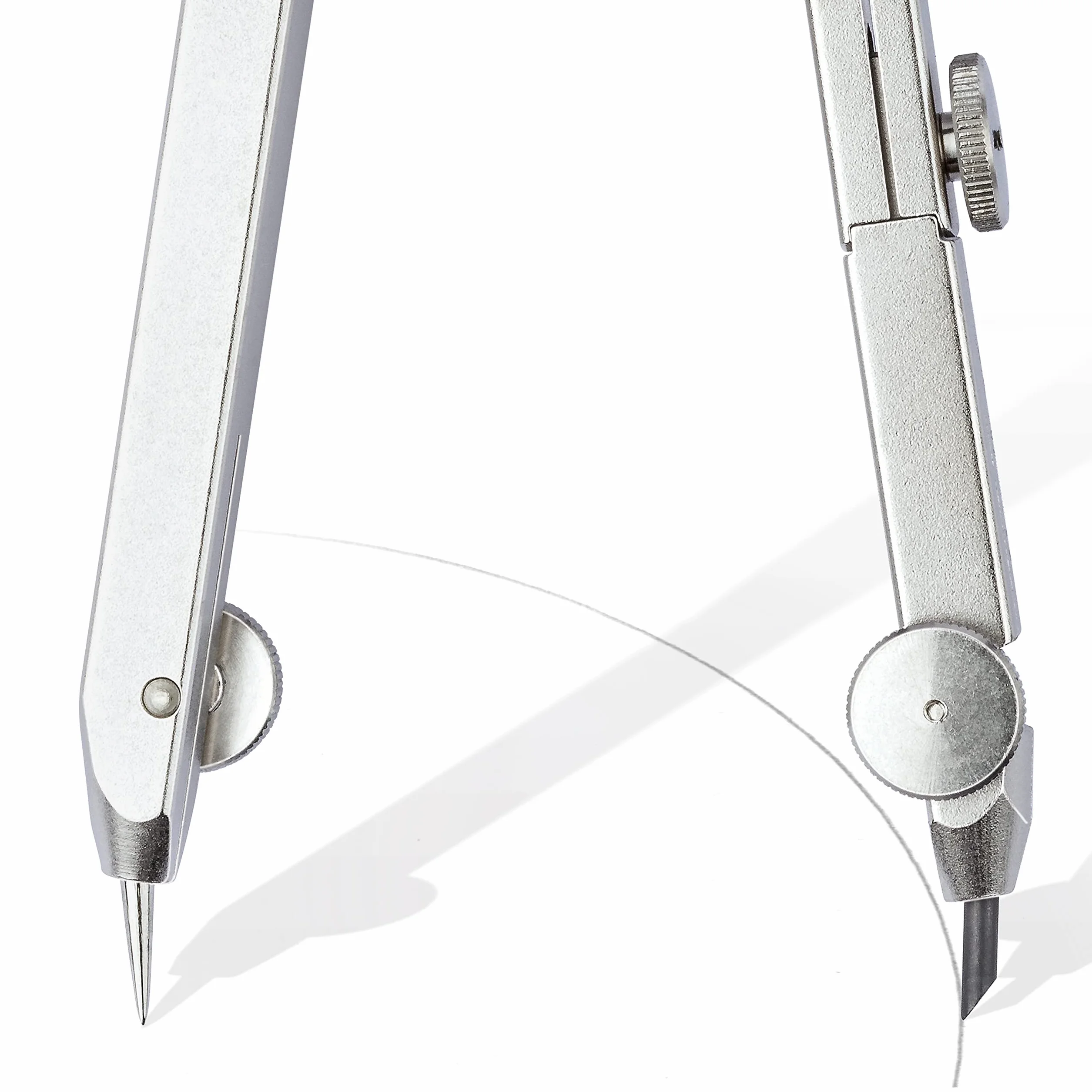 STAEDTLER Mars Comfort 552 01 cyrkiel, cyrkiel z szybką regulacją, wymienna igła, zginane uda, średnica koła kreślarskiego: 350 mm, długość: 170 mm, kolor: niebieski, srebrny, etui z klapką
