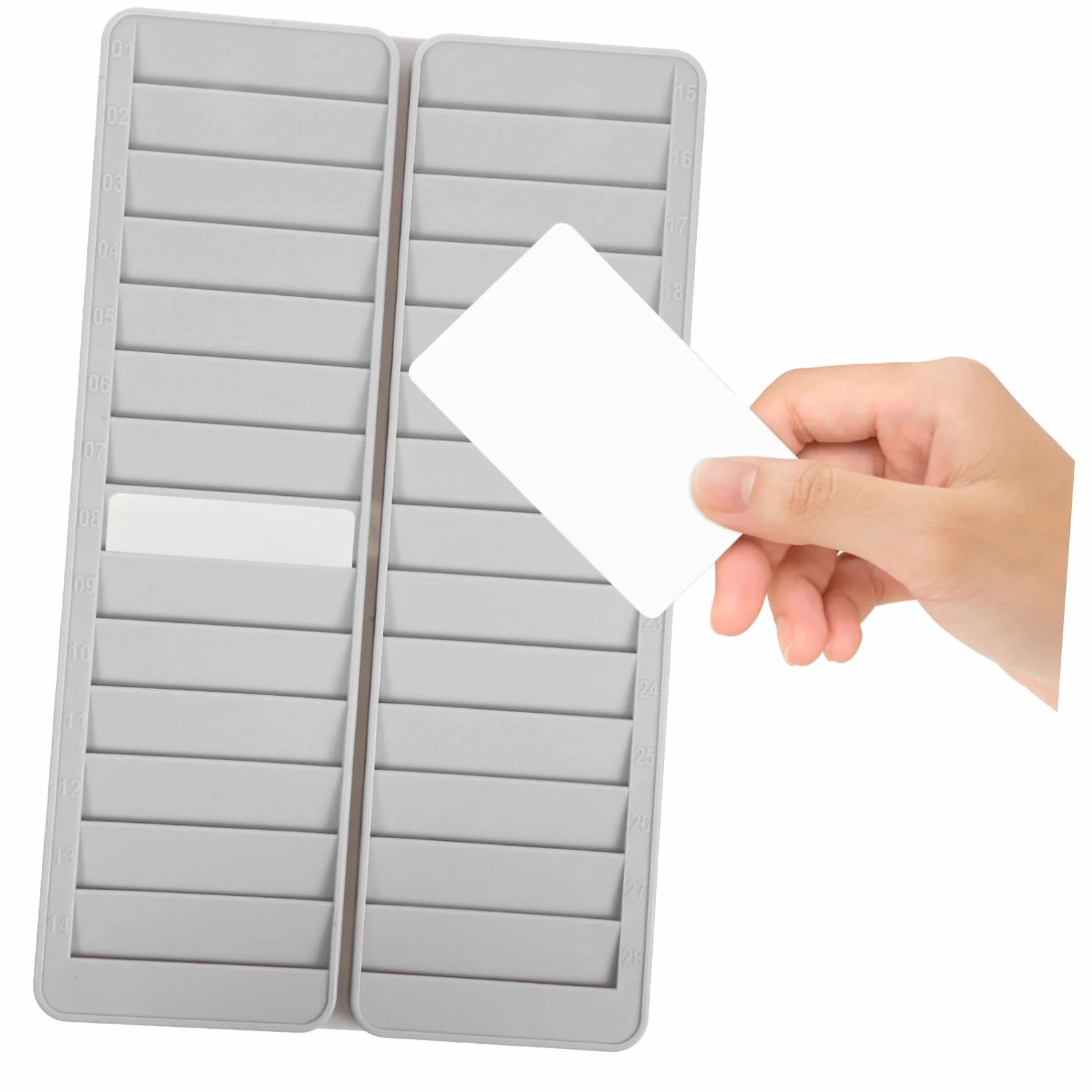 Organizer Kart Roboczych z Wieloma Przegródkami Stojak Karty Id Ic Do Biura Magazynu i Klasy Wytrzymały Uchwyt z Tworzywa Sztucznego Praktyczny Dla Przyjaciół