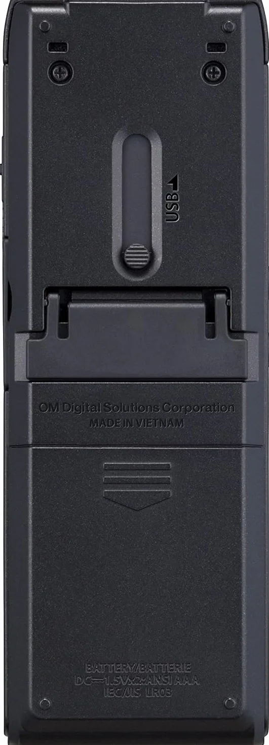 Wysokiej jakości dyktafon cyfrowy OM SYSTEM WS-883 z wbudowanymi mikrofonami stereofonicznymi, bezpośrednim połączeniem USB, balansem głosu, kasowaniem szumów, 8 GB pamięci, VCVA