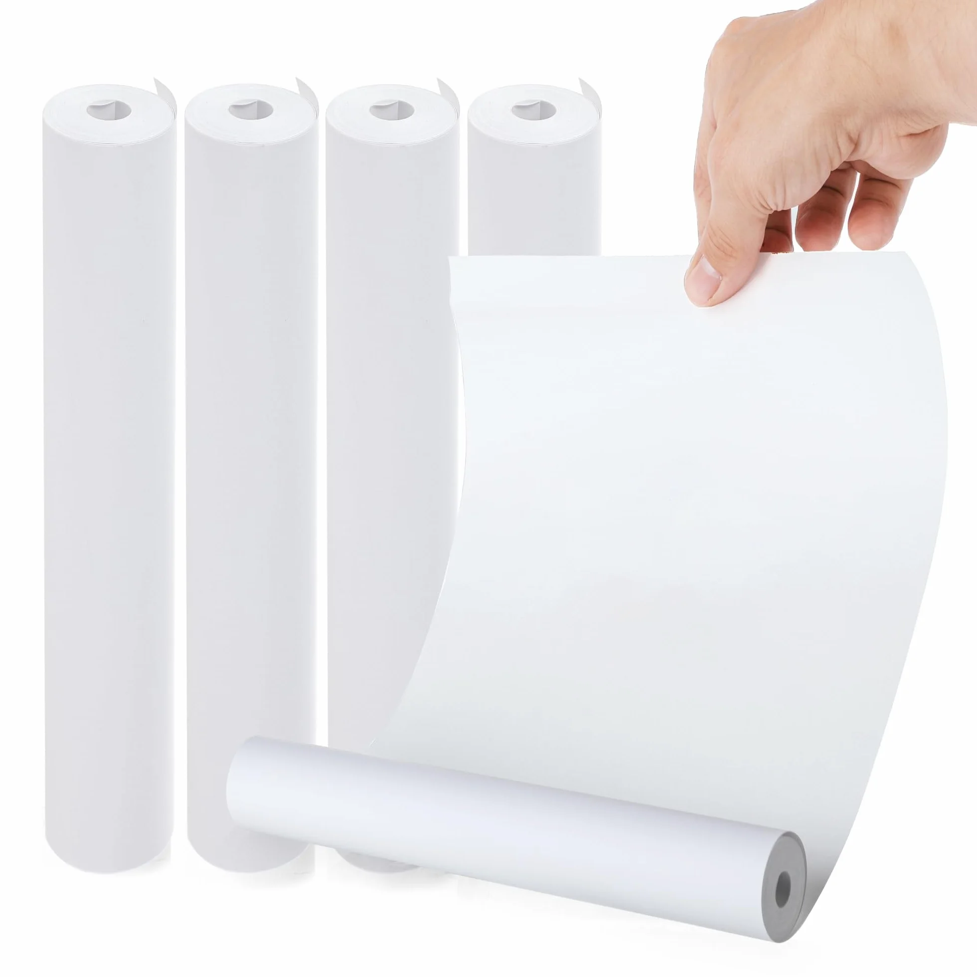 (4 rolki) papier termiczny A4 do przenośnych drukarek (ok. 116 arkuszy), papier termiczny A4, szybkoschnący, nie zawiera BPA, idealny do drukowania zdjęć na stronach internetowych