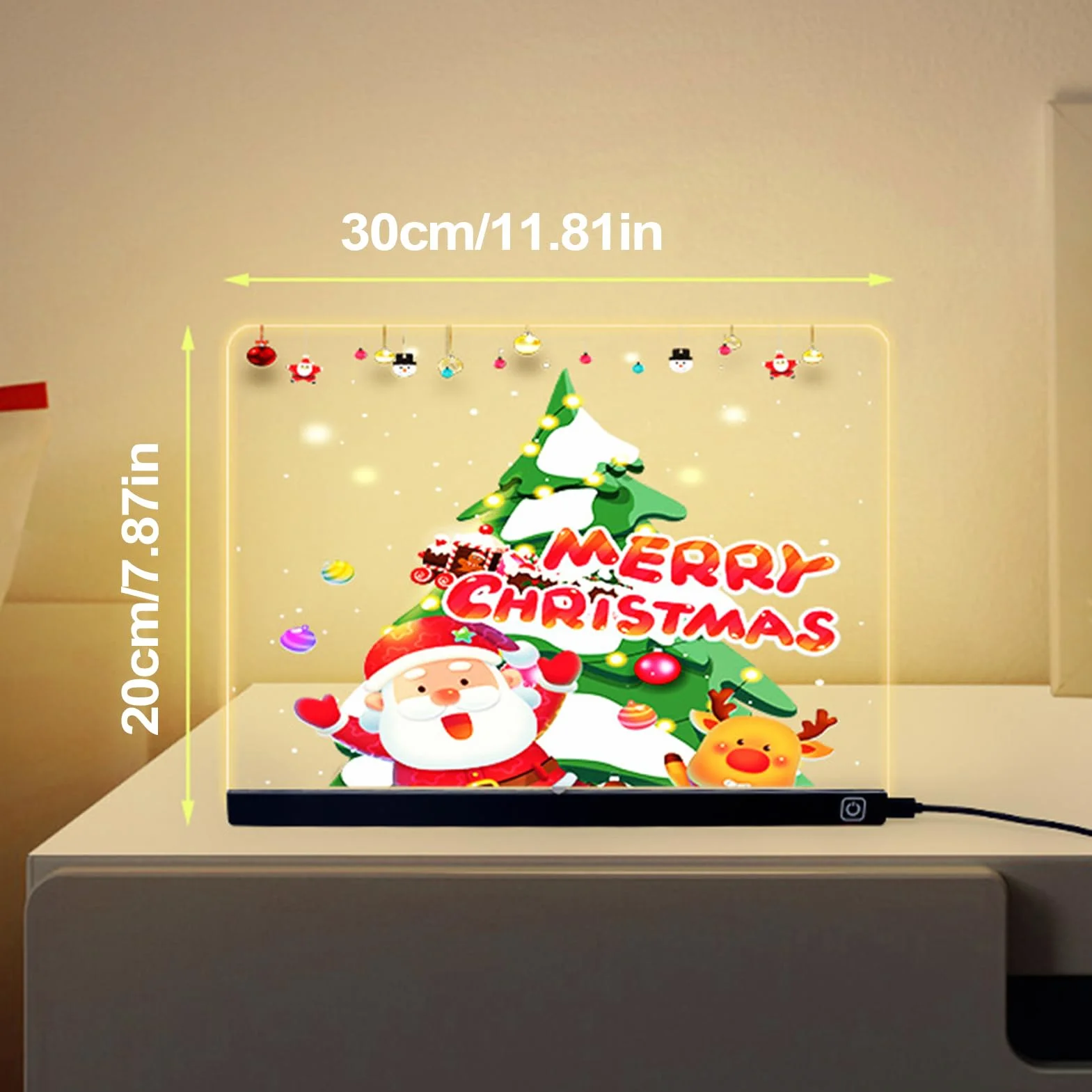 Keyubria Akrylowa Tablica Kreślarska LED Dry Erase Board