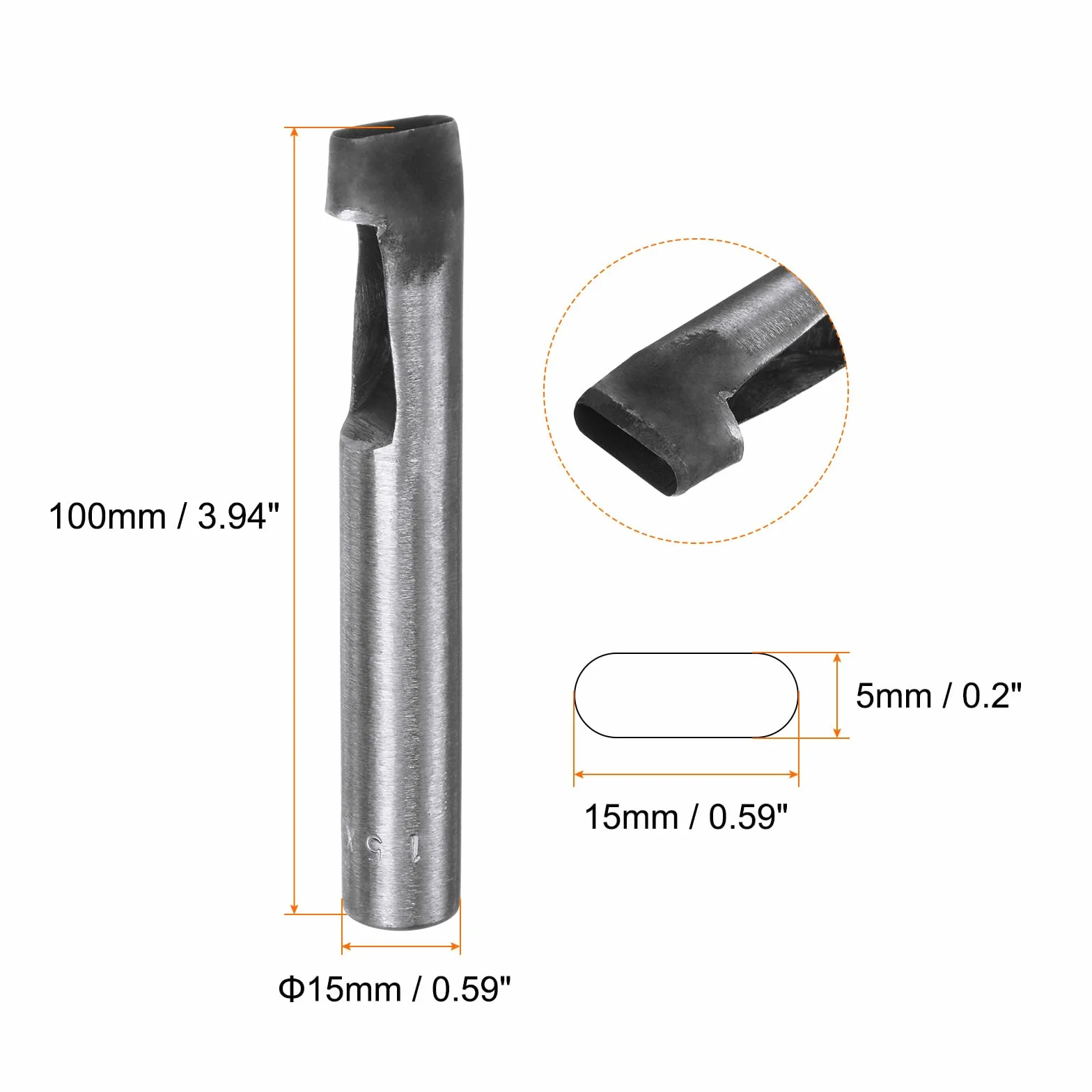 QUARKZMAN Owalna skórzana matryca 15x5 mm dziurkacz do otworów narzędzie do cięcia paska