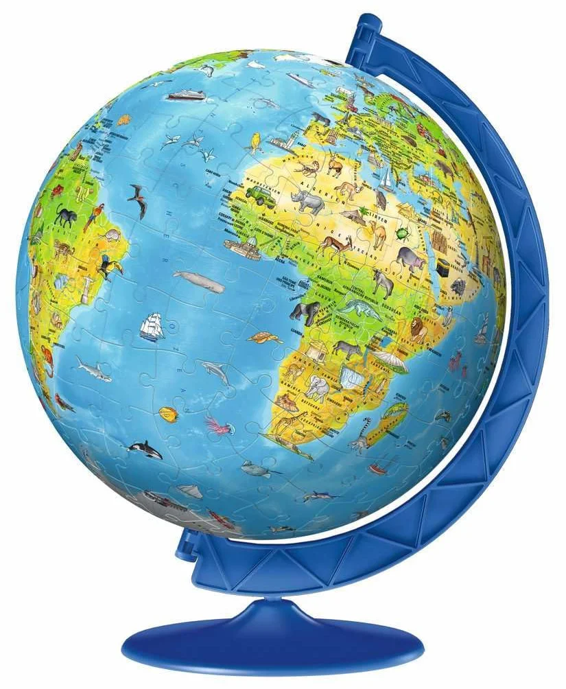 Kinderglobus in deutscher Sprache. Puzzleball 180 Teile: Erlebe Puzzeln in der 3. Dimension