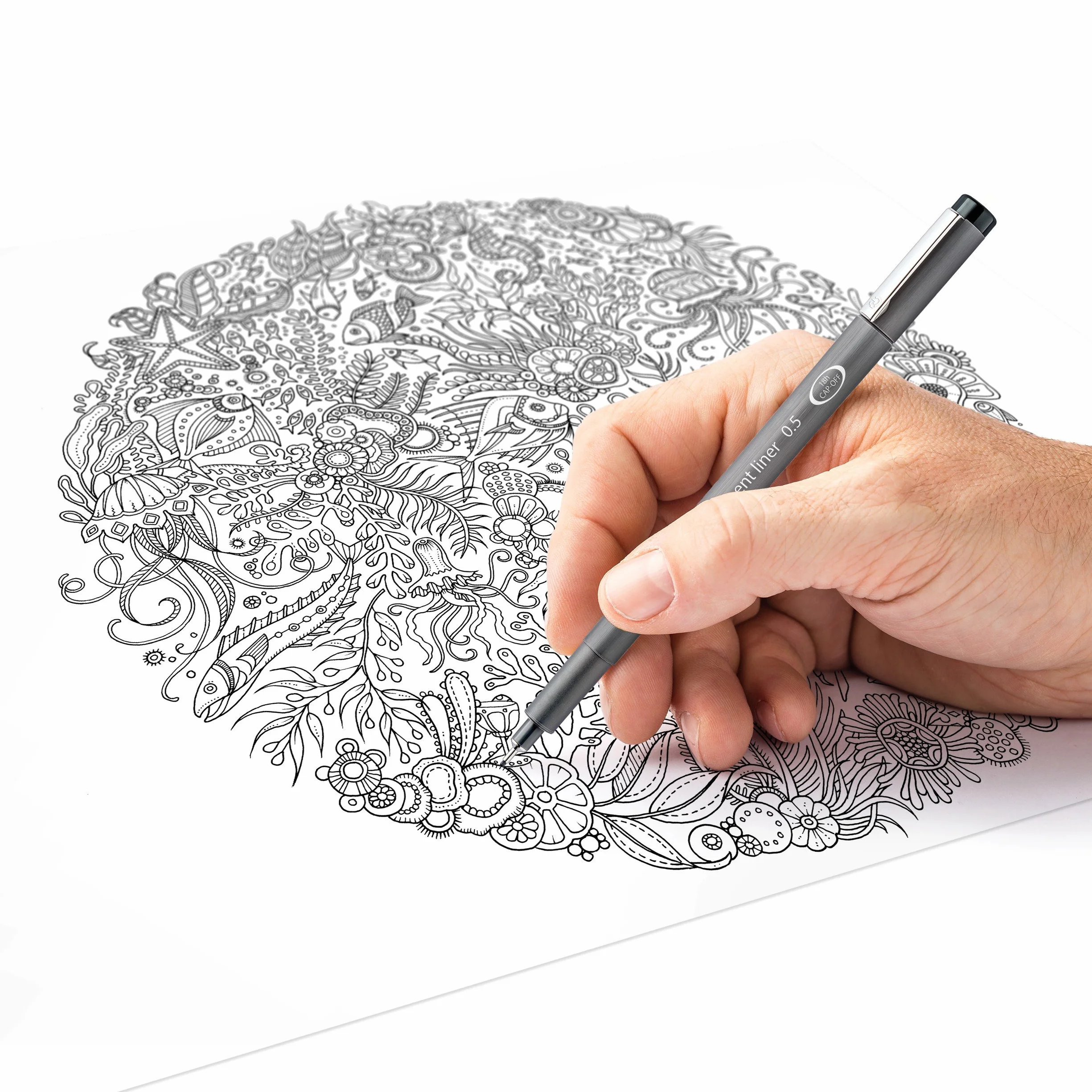Staedtler 308 SB6P Zestaw Cienkopisów Czarny 6 sztuk