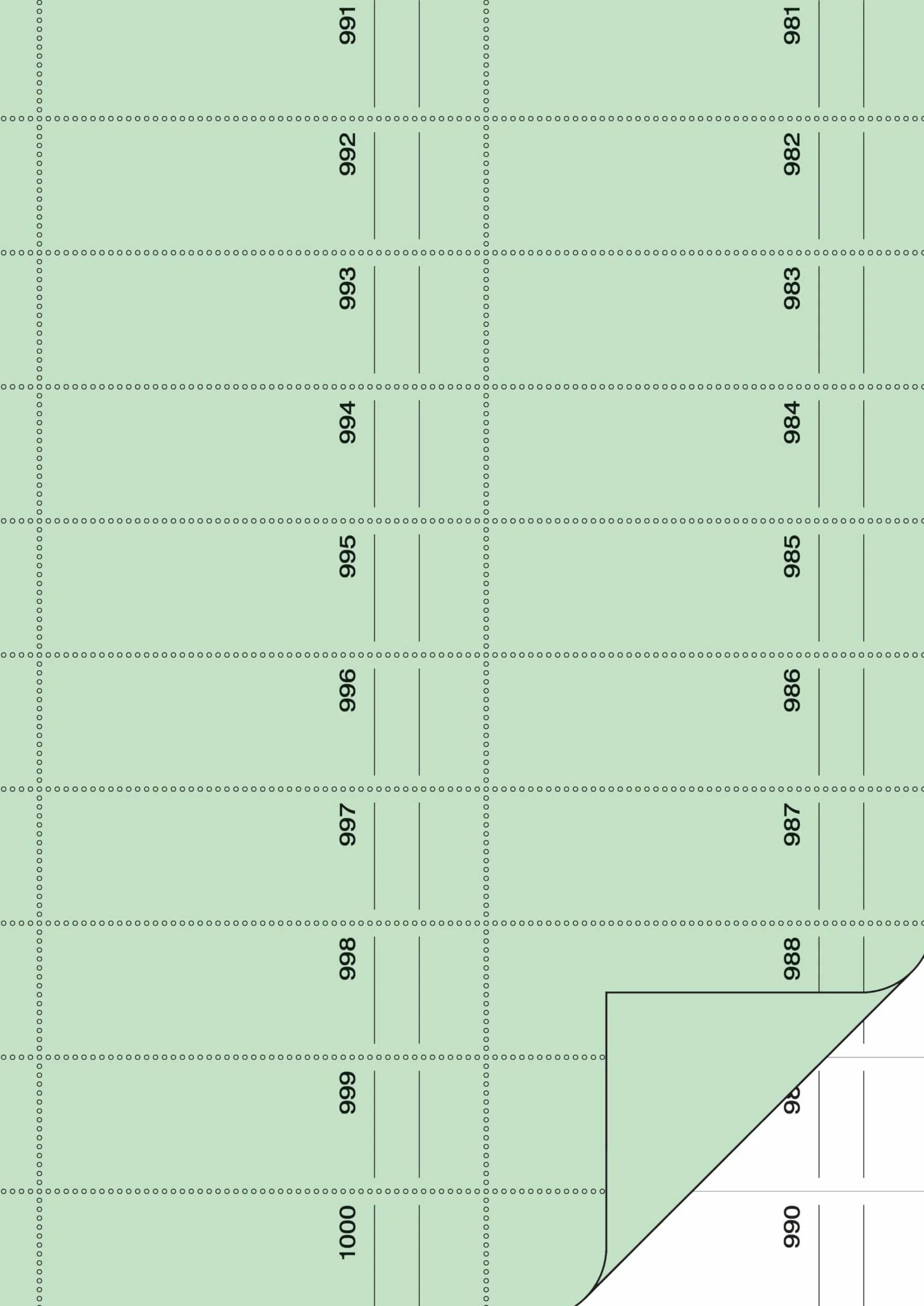SIGEL BO111 książka, 1000 odcinków zielony, A4, 2 x 50 kartek