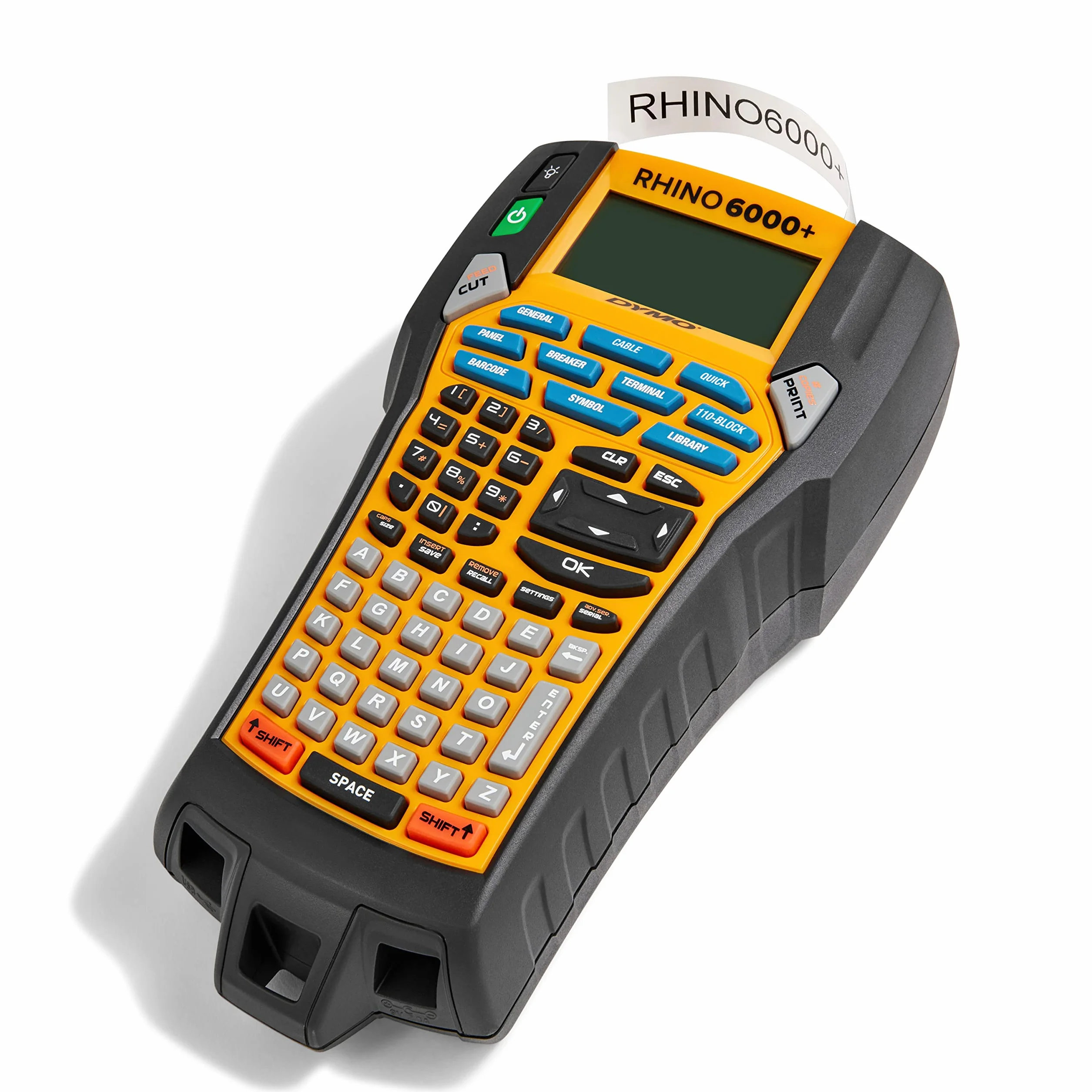 DYMO Rhino 6000+ – Przemysłowa drukarka etykiet | Podłączana do komputera drukarka etykiet z twardym futerałem