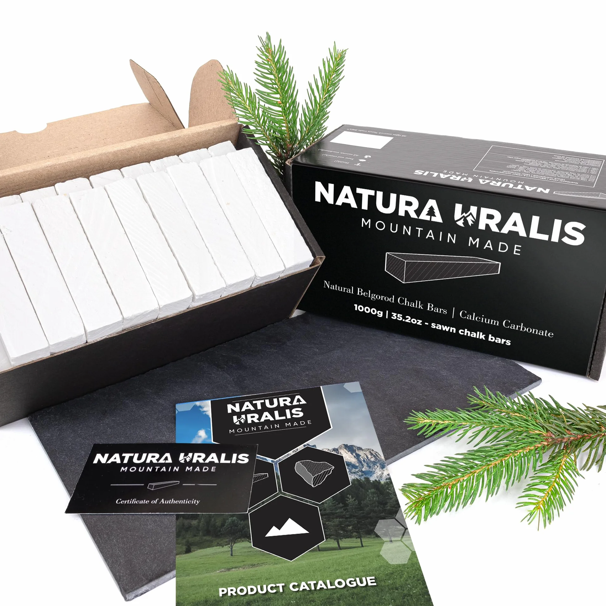 Tynk Siekany Natura Uralis 1000g Białych Słupków Wapiennych