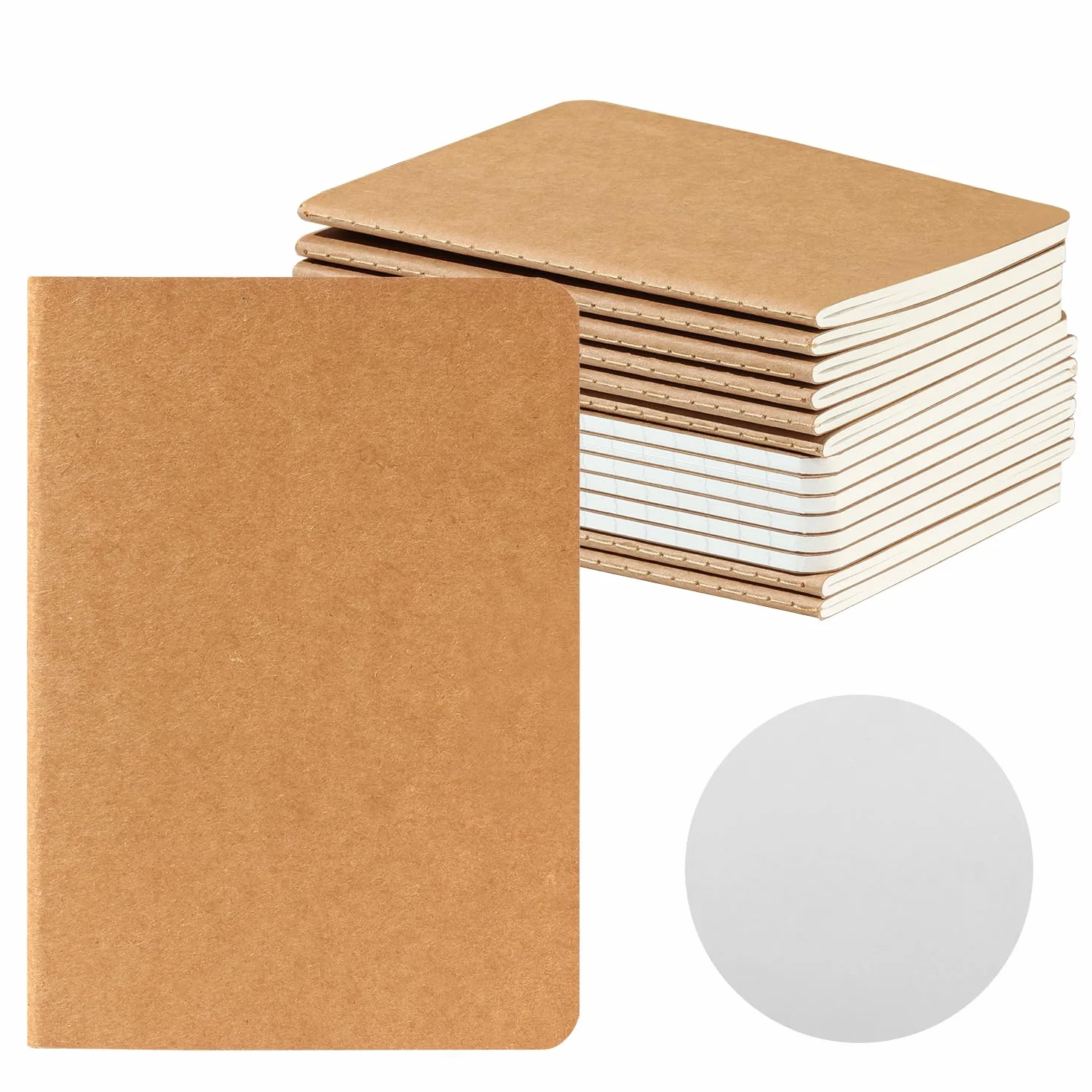 HOMEMARS Notatnik A6, 14 sztuk, 100 GSM, gruby papier, mini notatnik, notatnik blanko, mały notatnik, notatnik A6, zeszyt A6, 10x14cm, 60 stron, okładka kartonowa