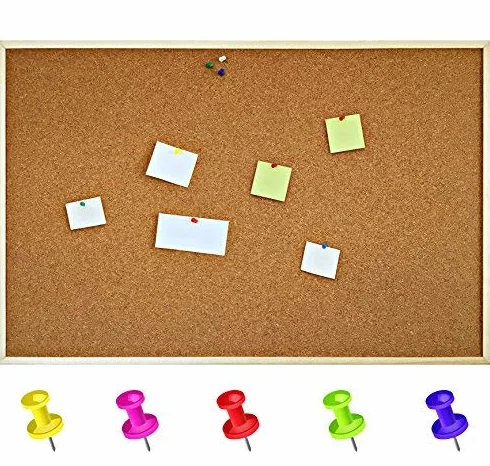 Creative Home Tablica Korkowa Informacyjna 90 x 60 cm Rama Sosnowa Zestaw