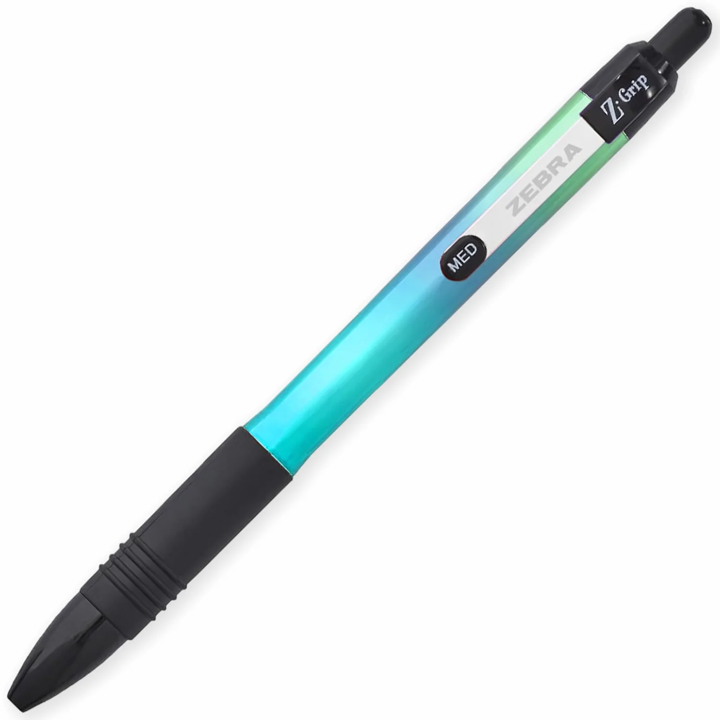 Zebra Z-Grip gładki długopis - stalówka 1,0 mm - metaliczne i tropikalne beczki - w kopercie opakowanie prezentowe (7 sztuk)
