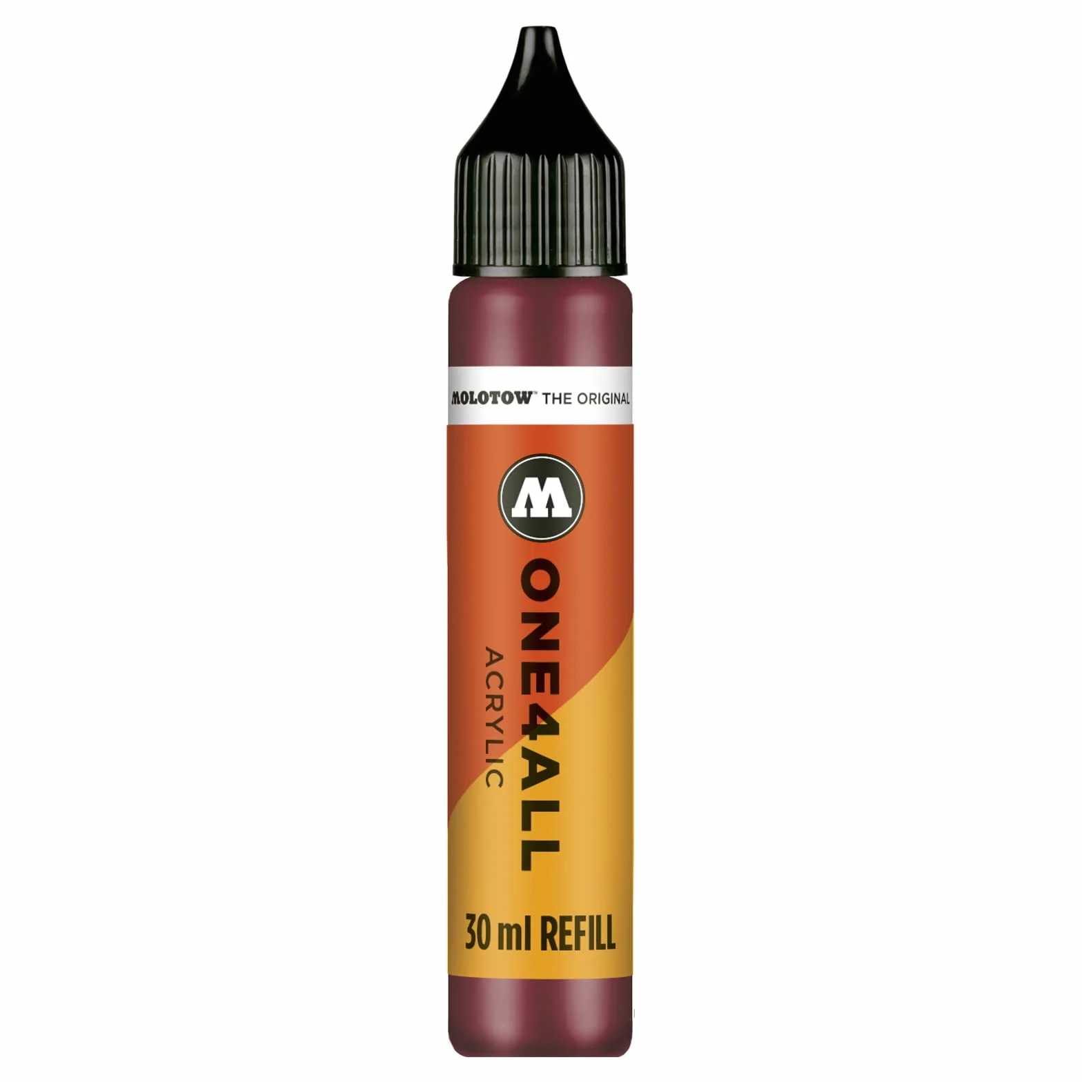 Molotow ONE4ALL Refill akryl (tusz do uzupełniania markerów permanentnych, 1 sztuka po 30 ml) kolor 086 burgundowy