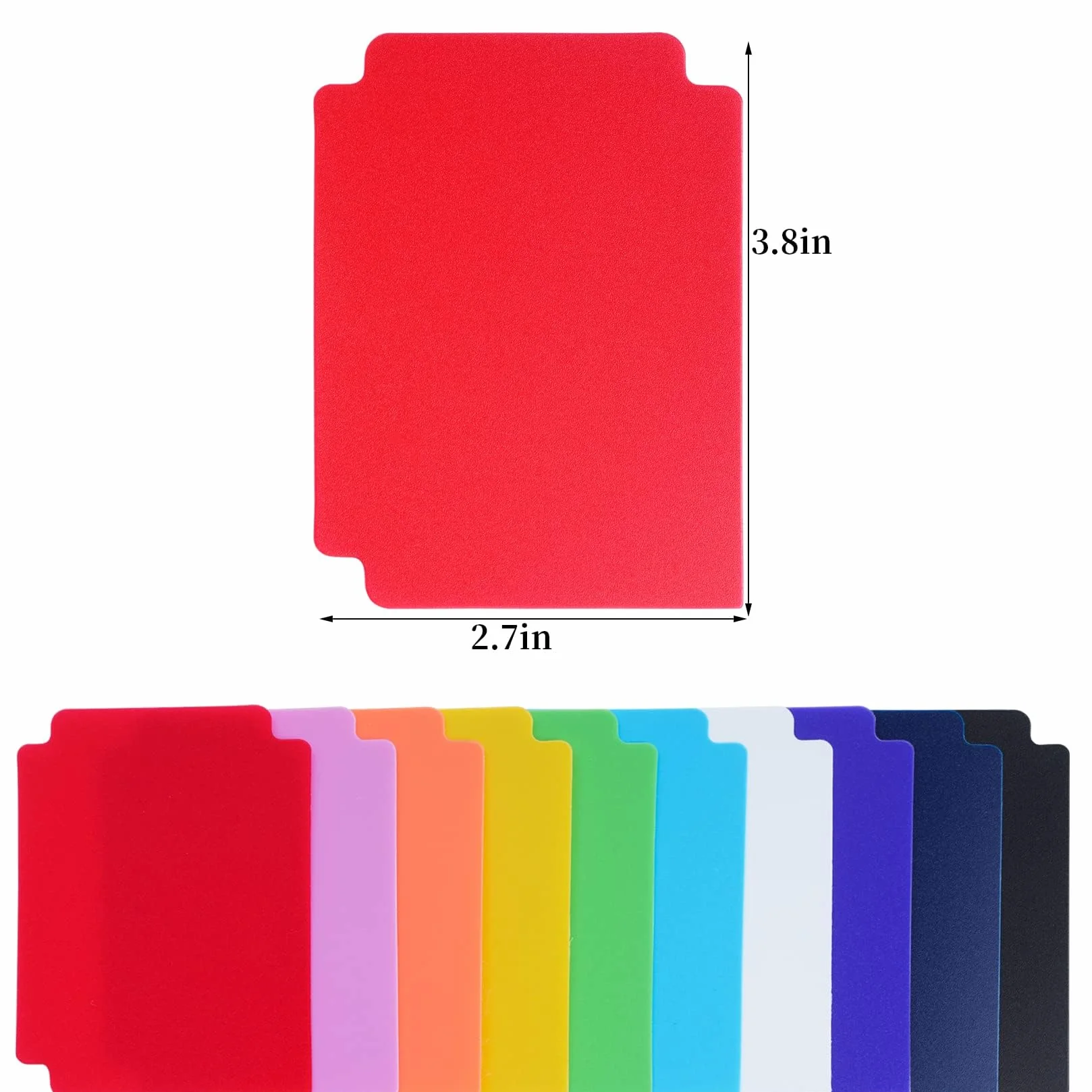 100 sztuk rozdzielaczy kart, 9,6 x 7,0 cm, 10 kolorów, standardowy rozmiar, separator kart, plastikowe karty do gier, pudełka do przechowywania, segregator
