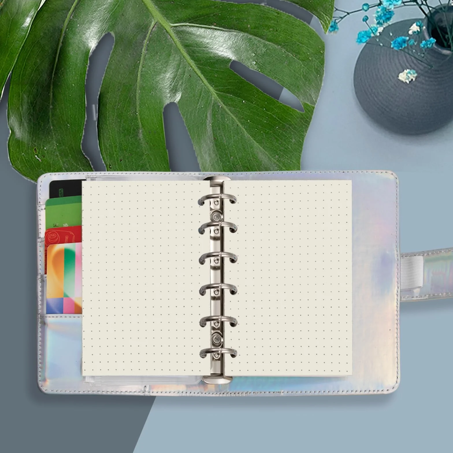 Harphia A7 Dotted Design Planner Refill 6 Holes Notebook Binder Refills, 100gsm Paper Pocket Size 4.84 x 3.23''