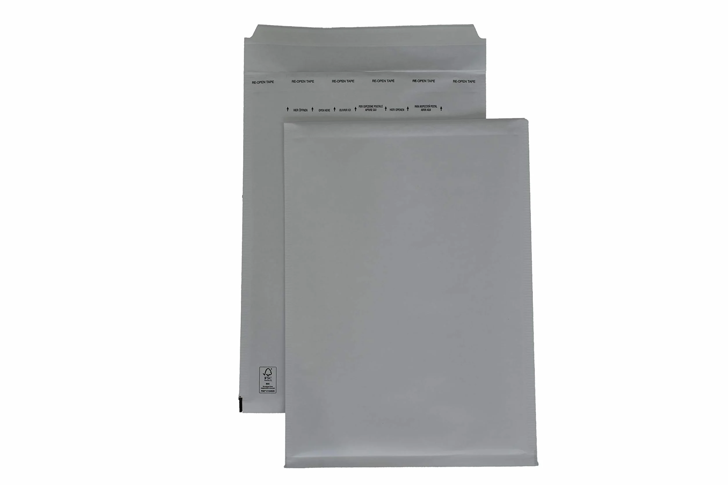 SmithPackaging Koperty wyściełane bąbelkami A4, białe, 230 mm x 340 mm, 5 sztuk