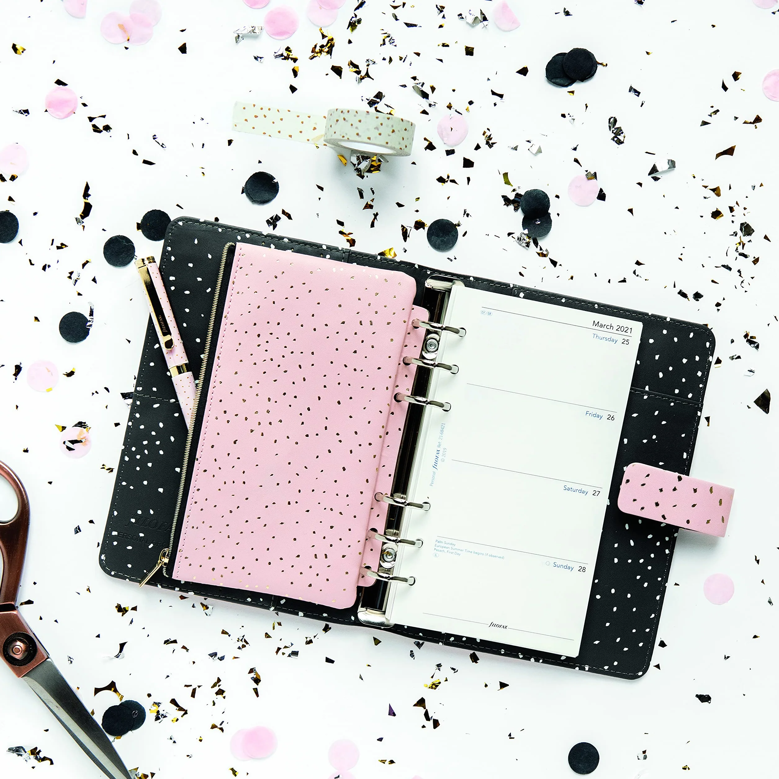 Filofax A5 osobisty woreczek na zamek błyskawiczny 17 cm x 10 cm wielokolorowe