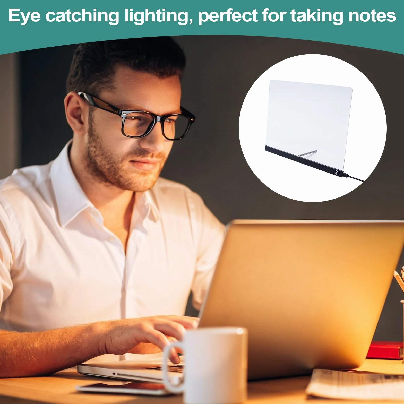 Keyubria Akrylowa Tablica Kreślarska LED Dry Erase Board